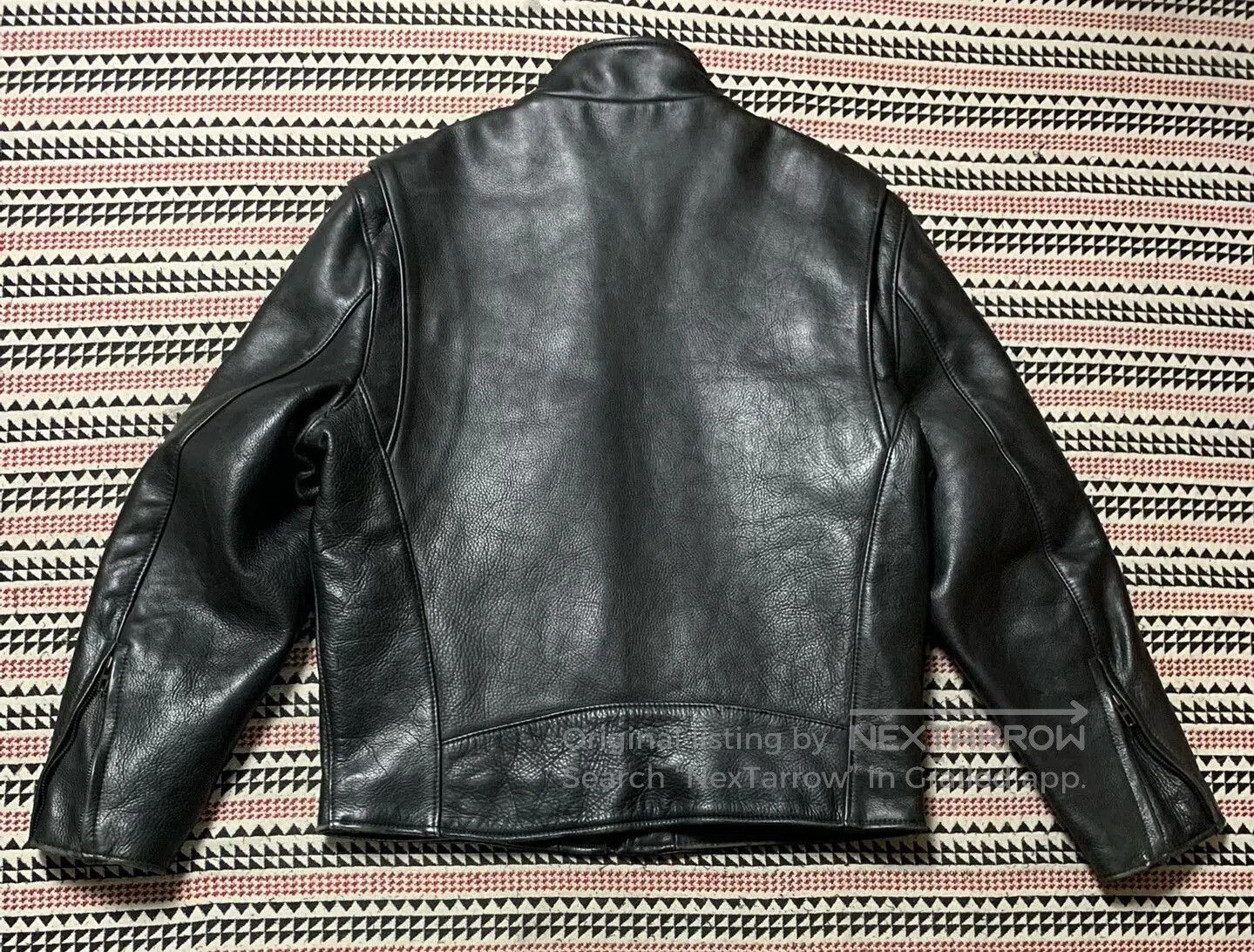 Vintage black leather jacket by U.S.MADE CO.. Size US L / EU 52-54 / 3 - 2 Thumbnail