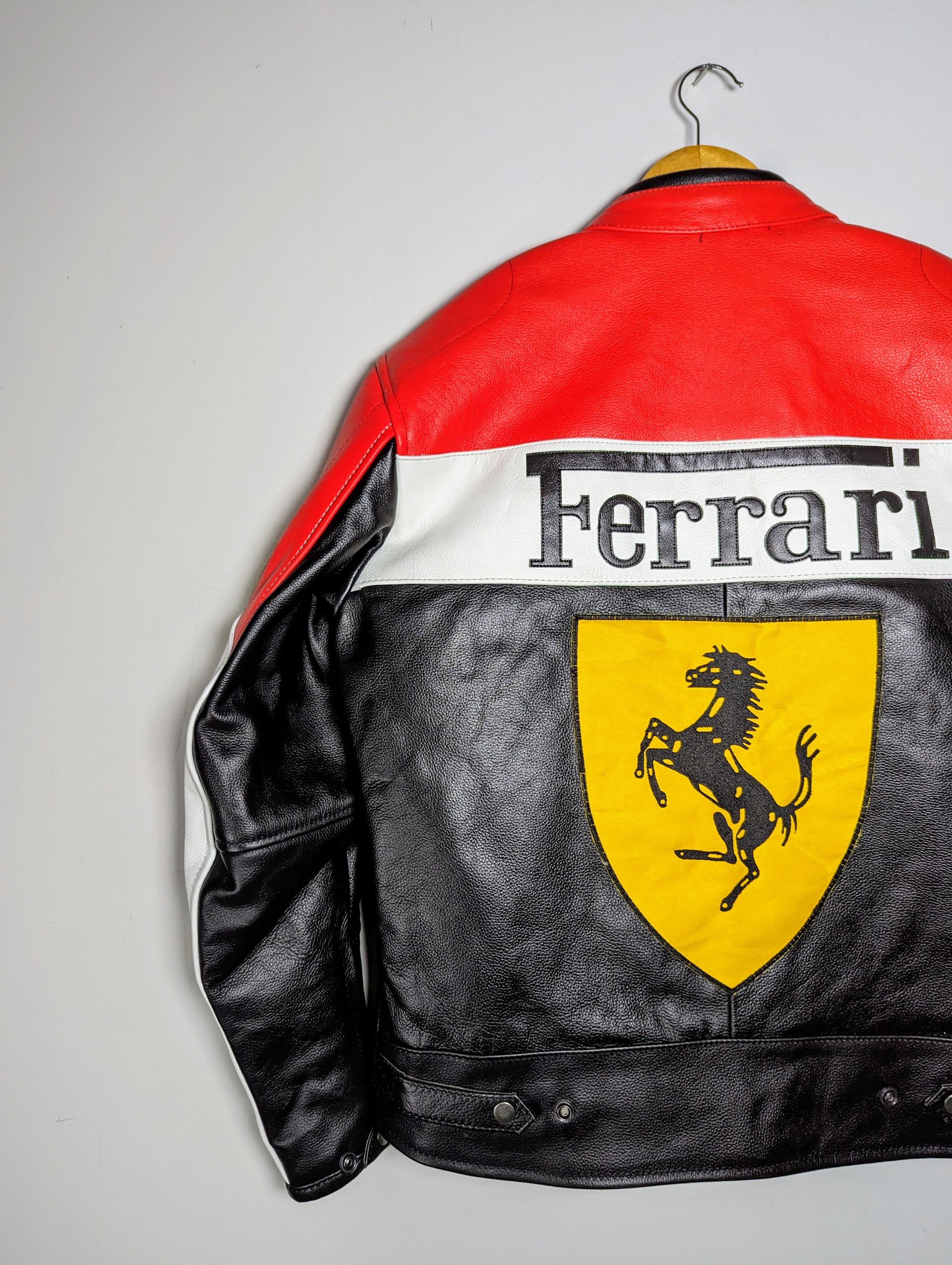 Ferrari Rare Ferrari Racing Leather Jacket Vintage Streetwear Size US S / EU 44-46 / 1 - 6 Thumbnail
