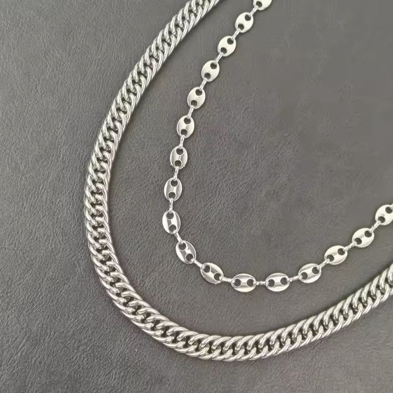 Jewelry double-layer cuban link pant chain Size ONE SIZE - 5 Thumbnail
