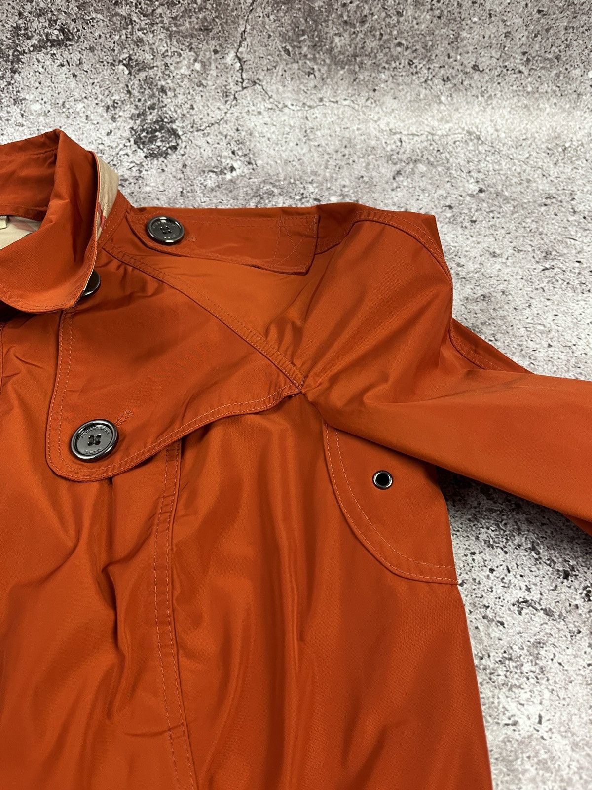 Burberry Burberry Brit Orange Trench Coat Nova Check Lightweight Size S / US 4 / IT 40 - 8 Thumbnail
