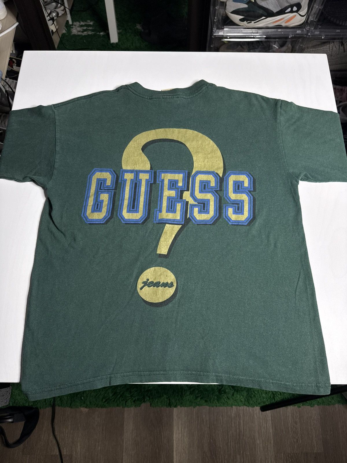 Guess VINTAGE 1990's Guess L/S Tee Forest “Green” [ L ] PREOWNED Size US L / EU 52-54 / 3 - 6 Thumbnail