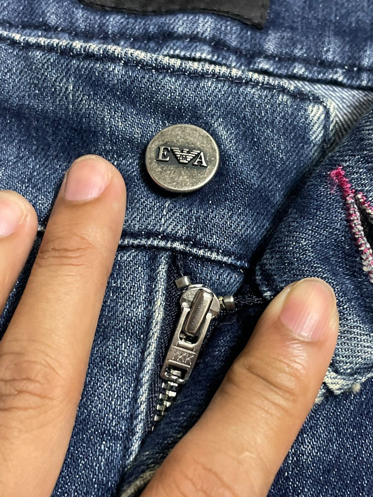 Emporio Armani Vintage Y2K Emporio Armani Beads At Back Style Bootcut Jeans Size 29" - 12 Thumbnail