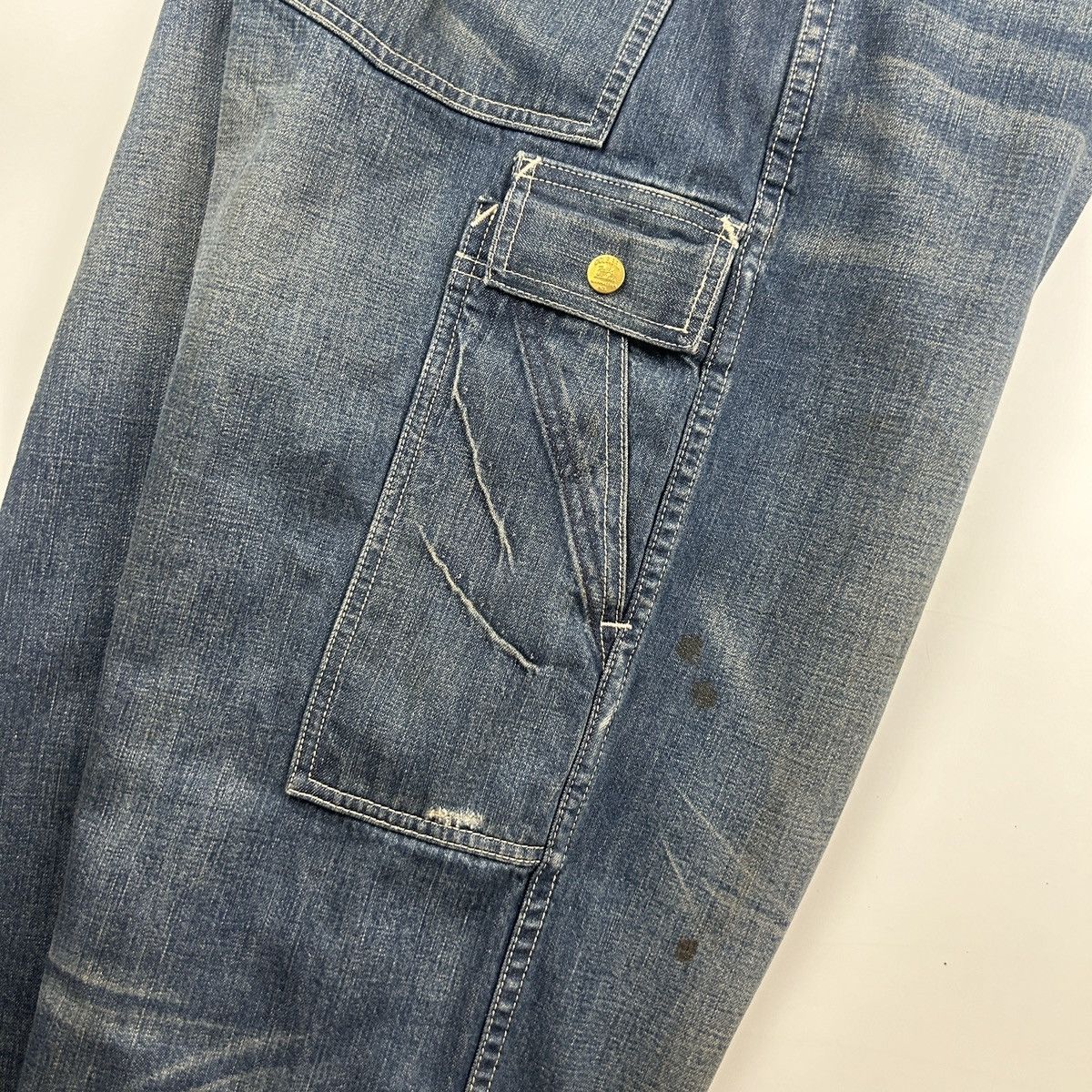 RRL Ralph Lauren RRL Ralph Lauren Paint Indigo Pants Size US 35 - 8 Thumbnail