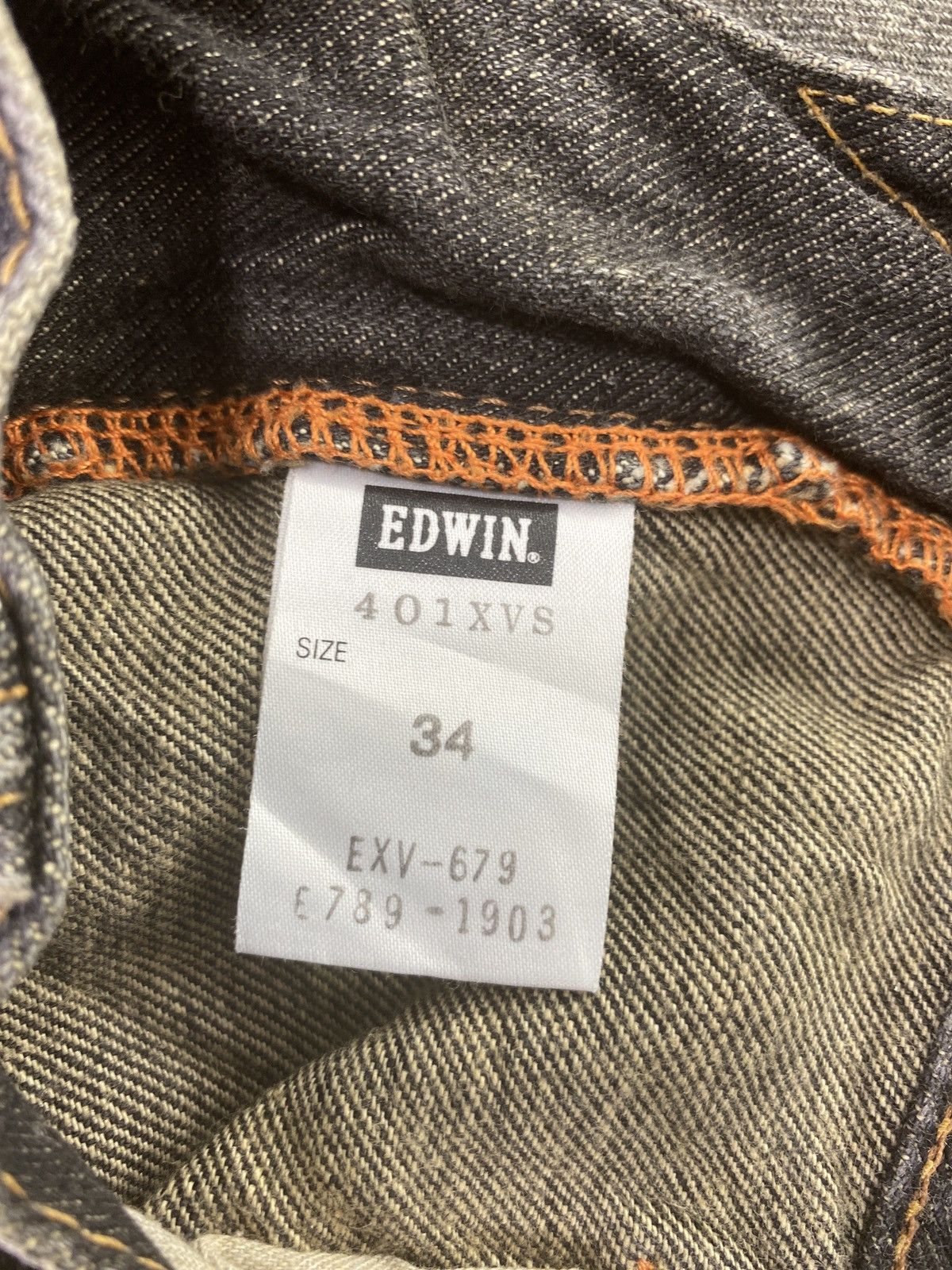 Edwin XV-S Rusty Black Wash Denim - J852