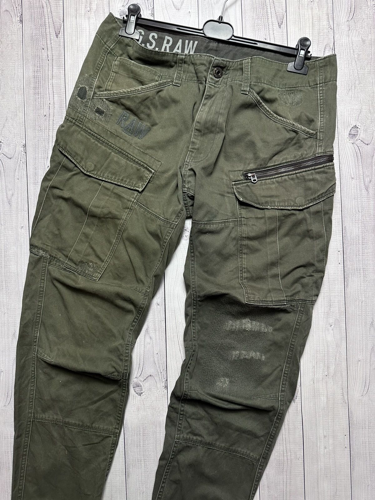 Vintage Raw G Star cargo pants pockets zip size 36 rare