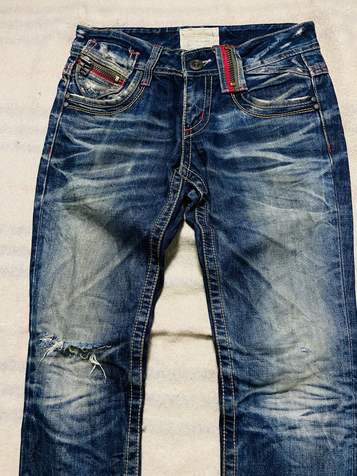 Japanese Brand Lolita Distressed Jeans Size 31" - 4 Thumbnail