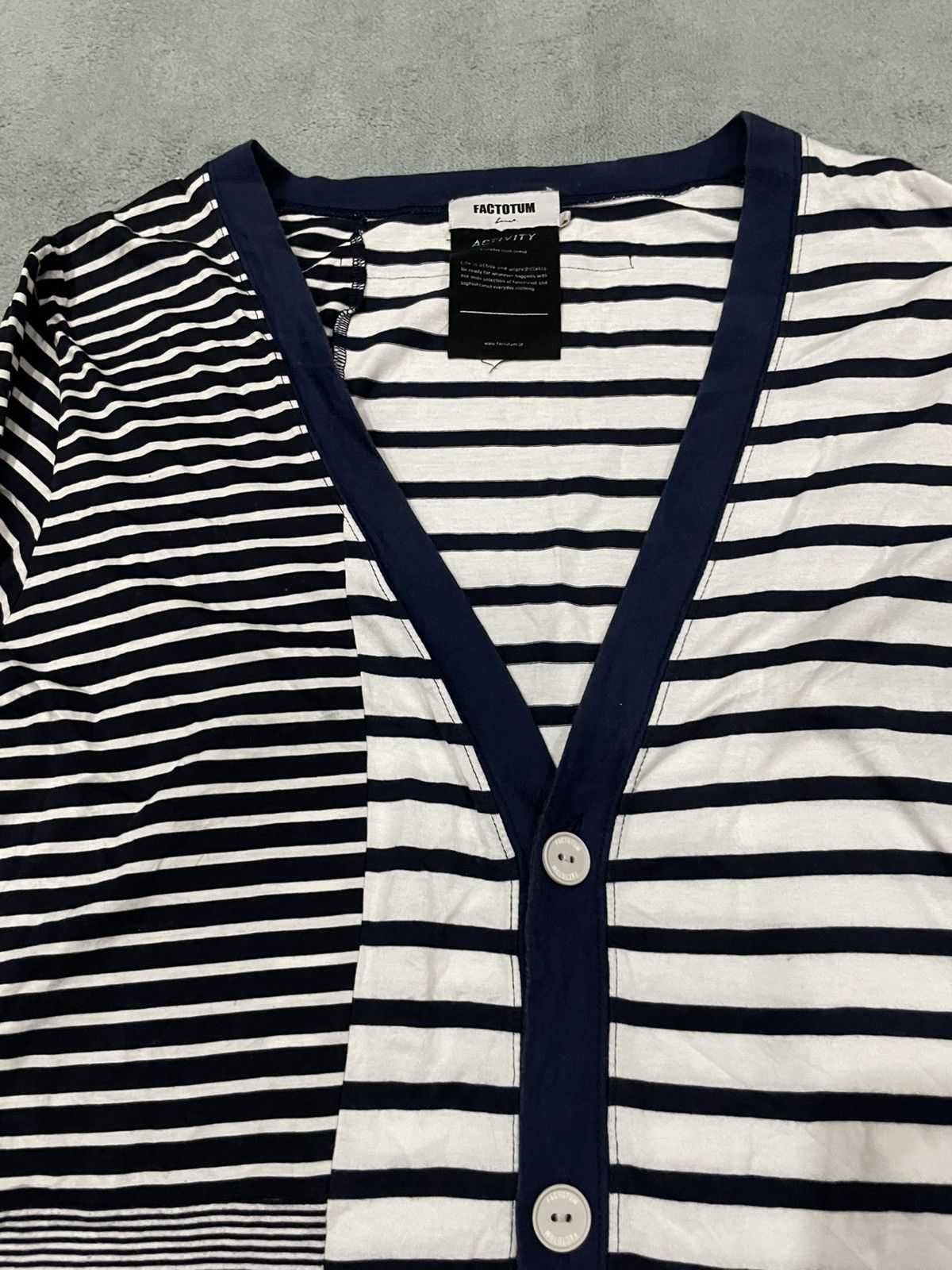 FACTOTUM FACTOTUM KNIT CARDIGAN STRIPE RARE 🔥 Size US L / EU 52-54 / 3 - 6 Thumbnail