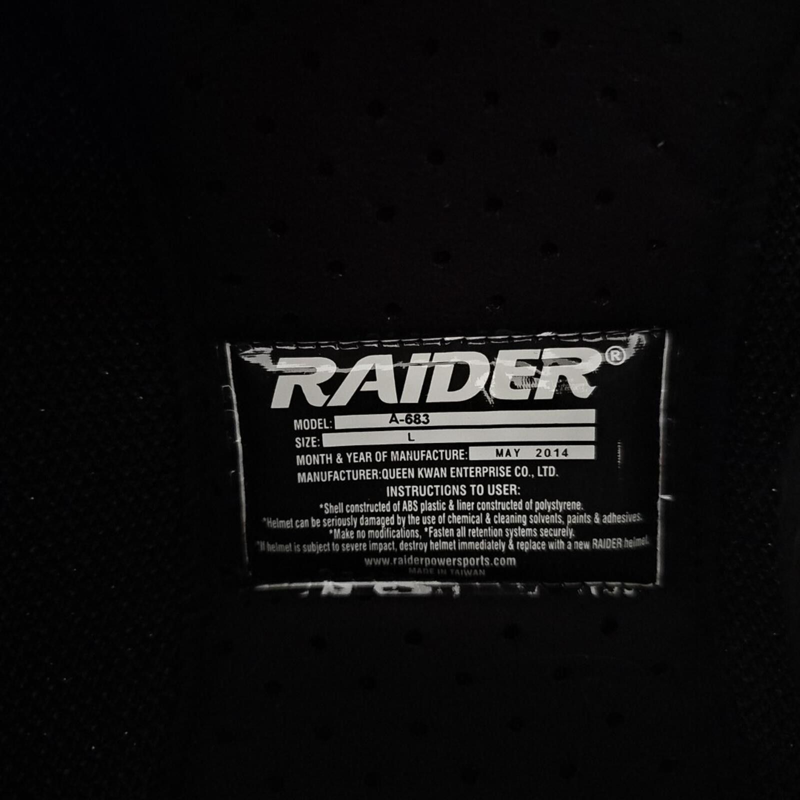 Rider Boot Co. Raider Octane Full Facemask Helmet L Pink A-683 Size ONE SIZE - 11 Thumbnail