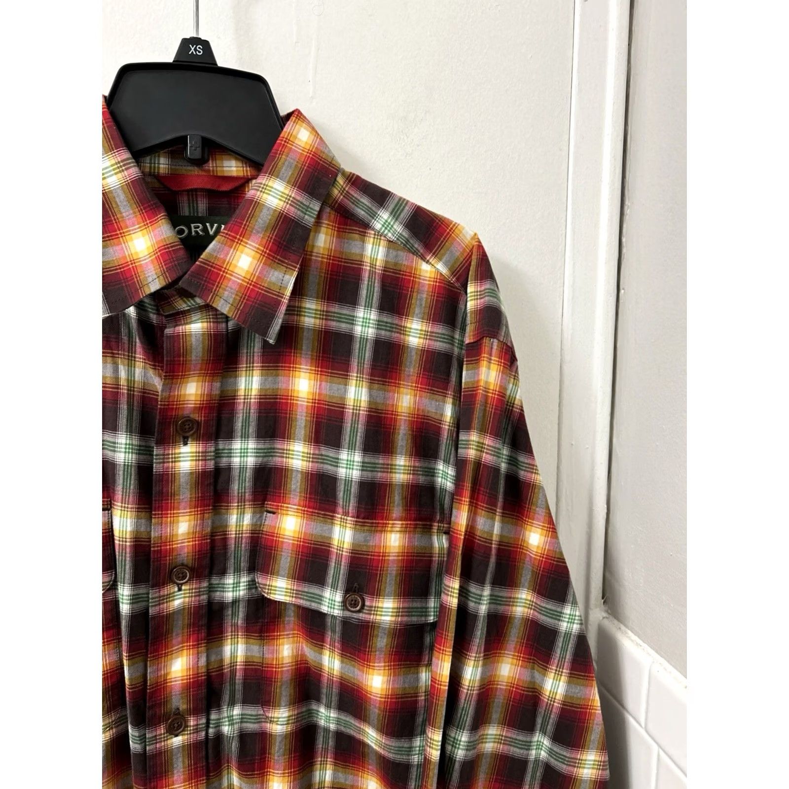 Orvis Orvis Shirt Mens Medium Red Game Bird Plaid Button Down Pockets Long Sleeve Size US M / EU 48-50 / 2 - 4 Thumbnail