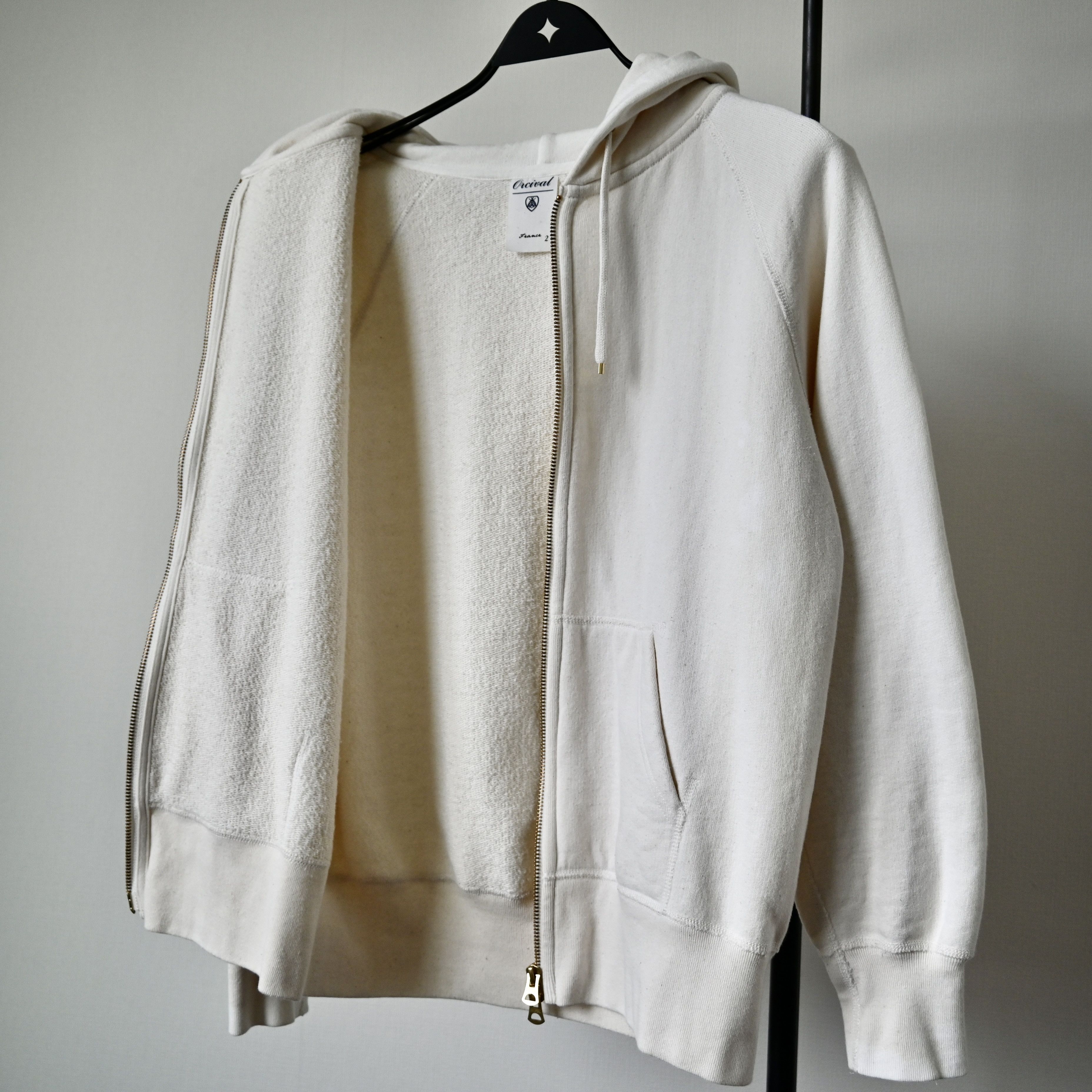Orcival ORCIVAL loopwheeled ecru cotton zip-up hoodie Size S / US 4 / IT 40 - 12 Thumbnail
