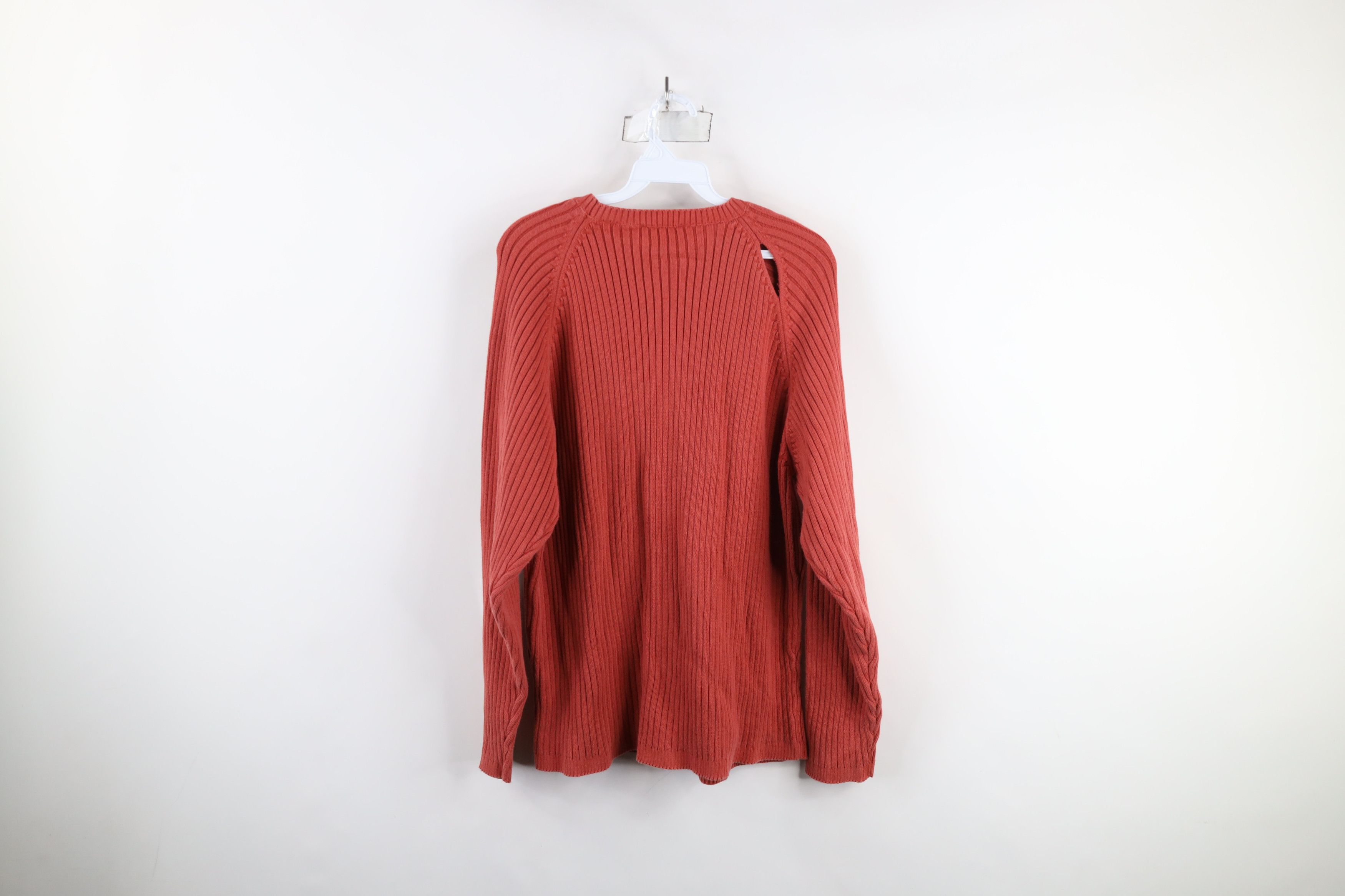Timberland × Vintage Vintage 90s Y2K Timberland Chunky Ribbed Knit Sweater Red Size US M / EU 48-50 / 2 - 8 Thumbnail