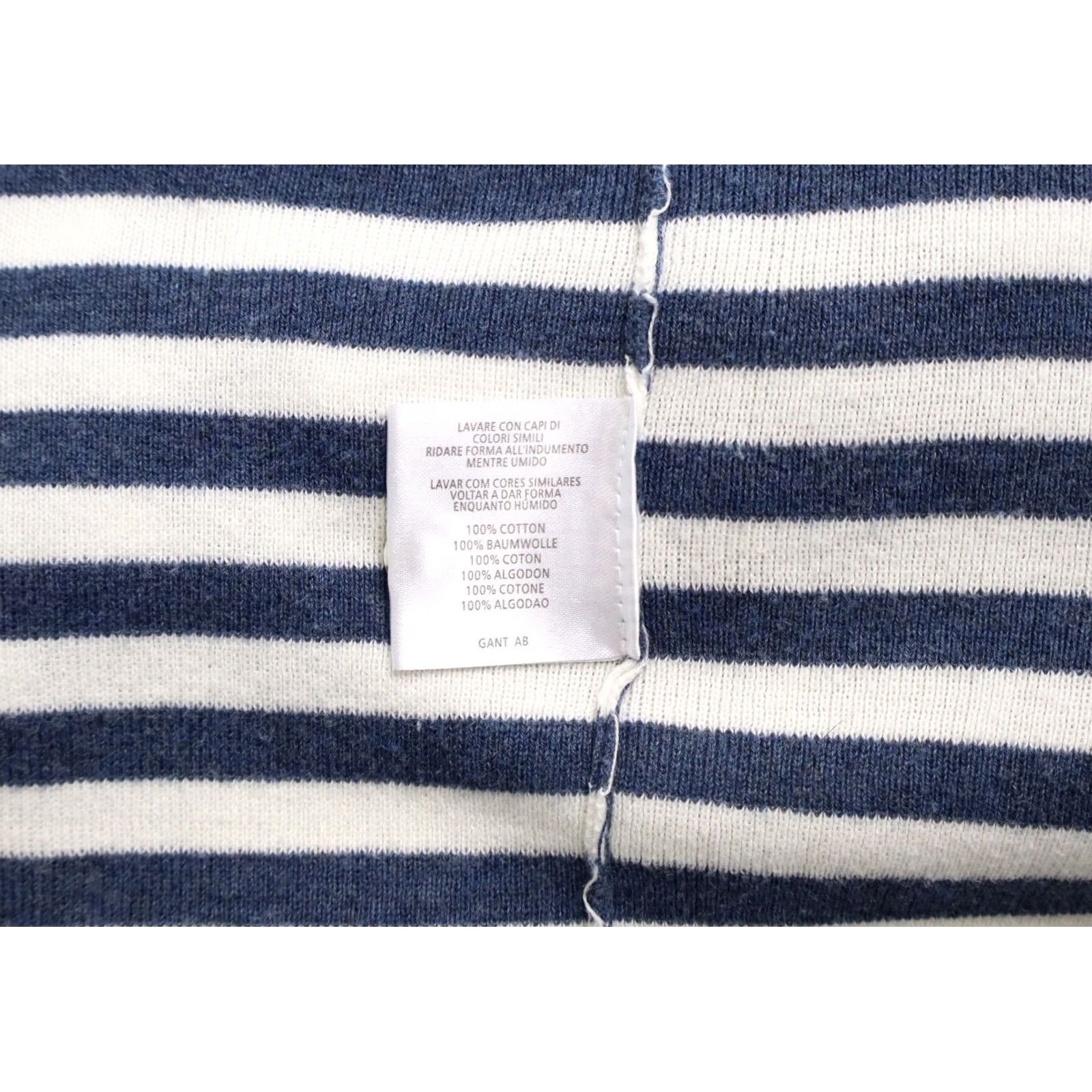 Gant Gant New Haven Jumper Men's Medium Pullover Soft Striped Polo Collar Blue Size US M / EU 48-50 / 2 - 7 Thumbnail