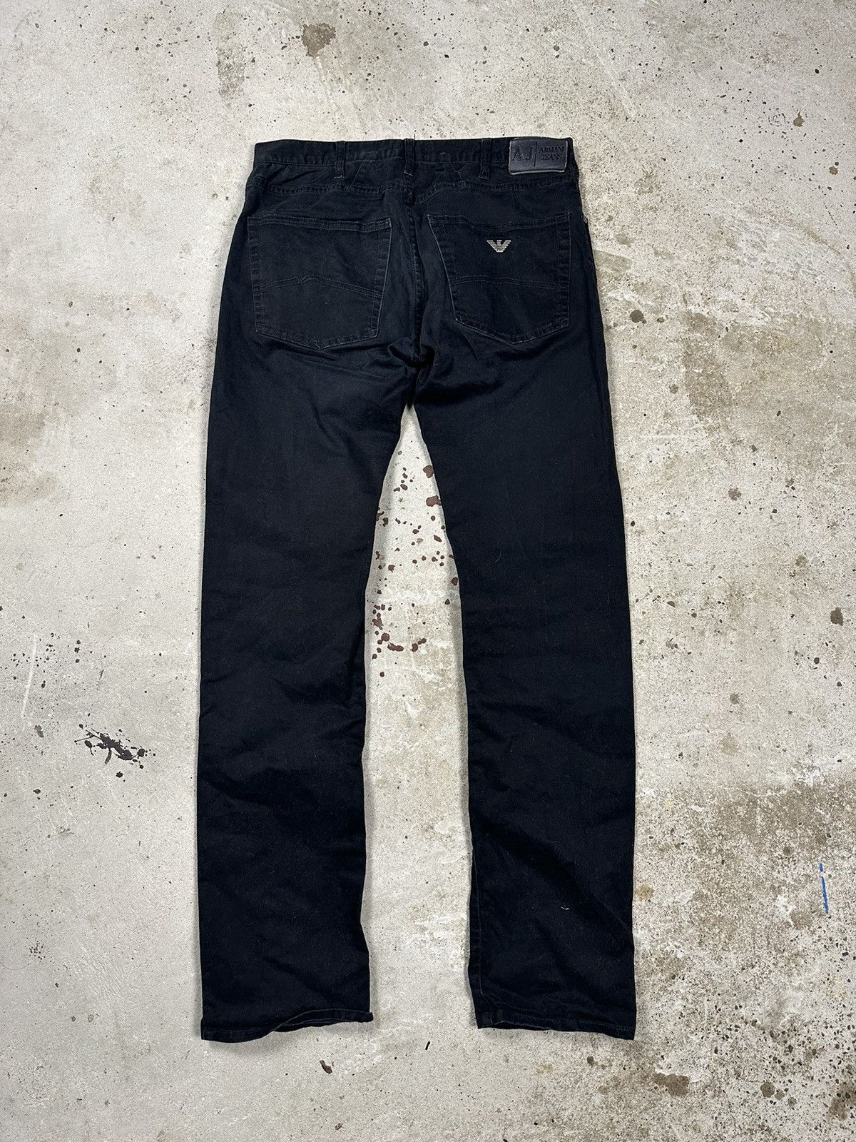 Armani × Giorgio Armani × Vintage Vintage Y2K Armani Jeans Black Pants Size US 31 - 3 Thumbnail