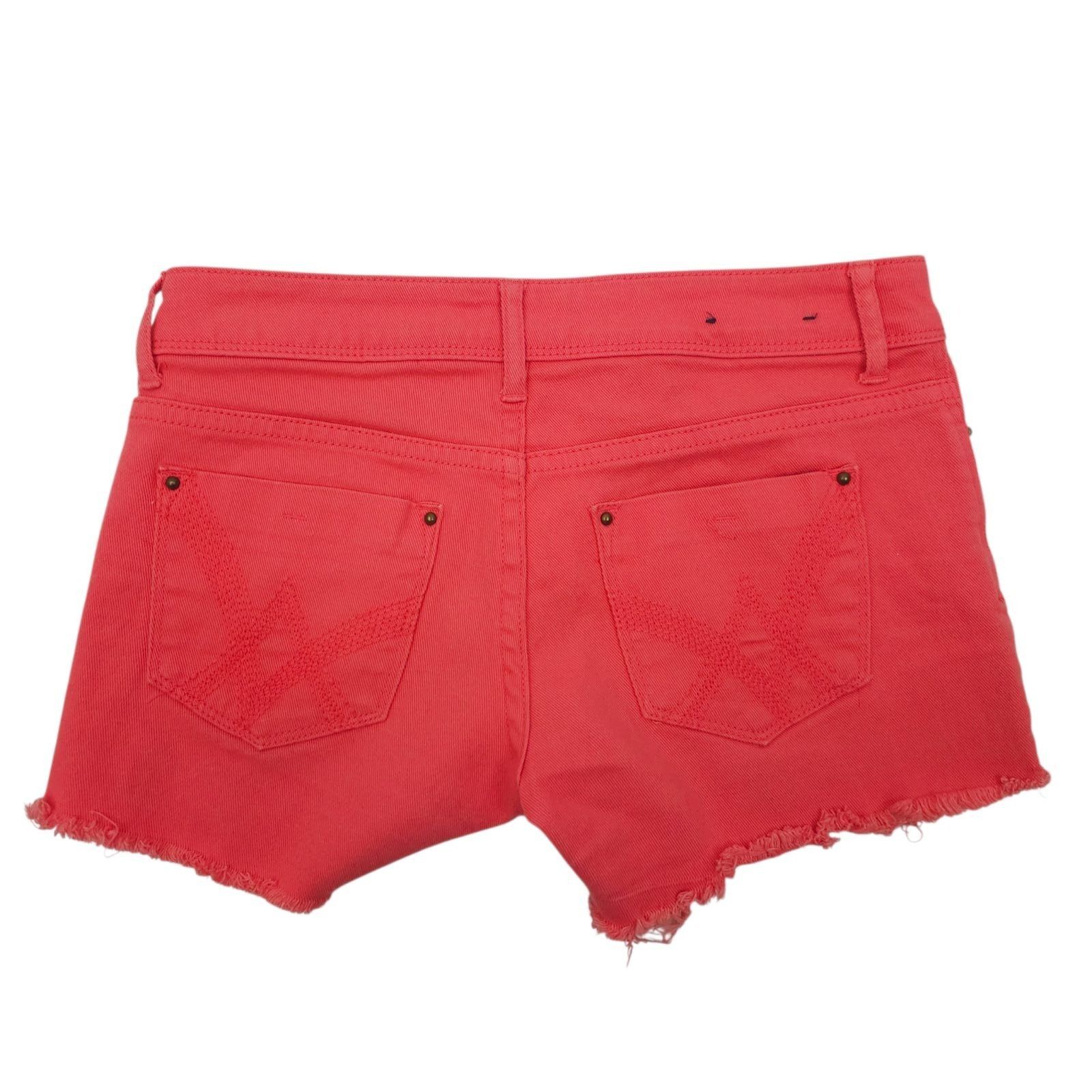 Other Delias Taylor Cut Off Denim Shorts Pink Coral Size 1/2 Low R Size 28" / US 6 / IT 42 - 2 Thumbnail