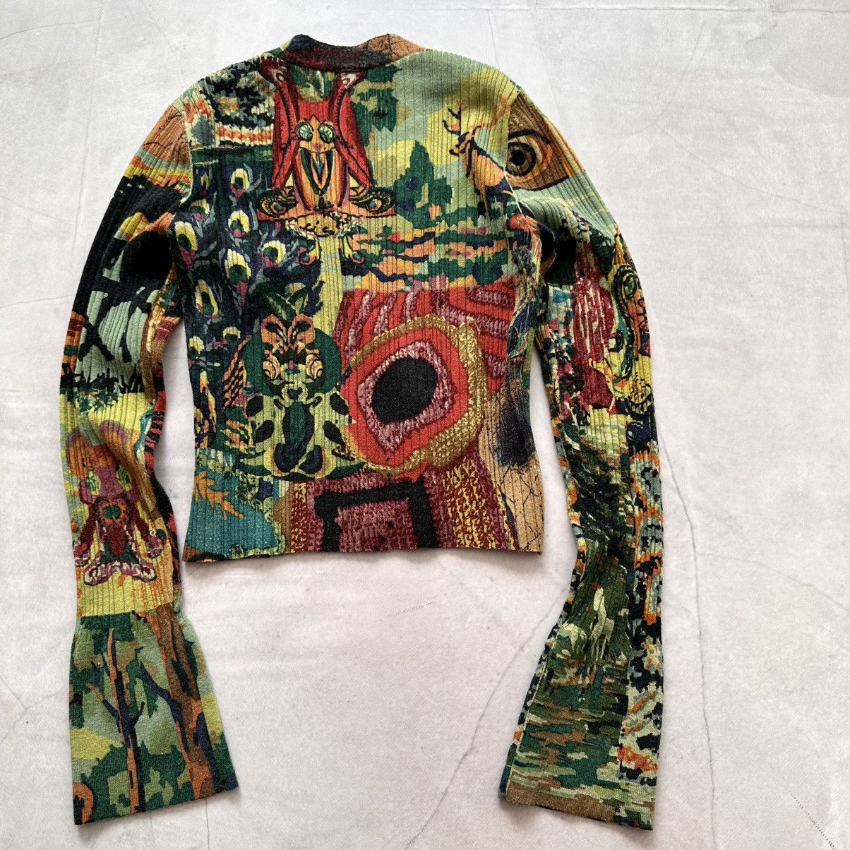 Hysteric Glamour Patchwork Ribbed Sweater Cardigan Custo Barcelona Style Size S / US 4 / IT 40 - 9 Thumbnail