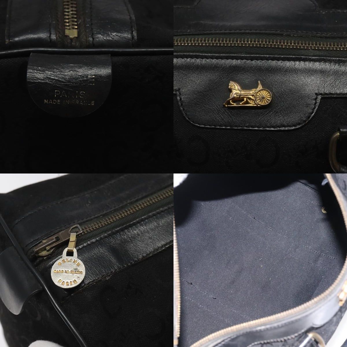 Celine CELINE C Sulky Hand Bag Canvas Black Size ONE SIZE - 11 Thumbnail