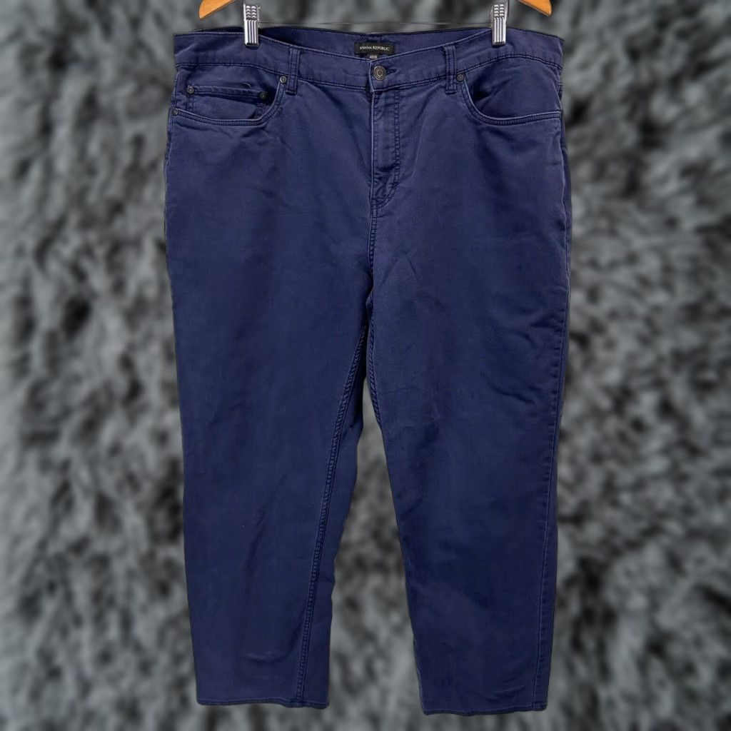 Banana Republic Banana Republic 5 Pocket Chino Pants Sz 40x30 Men’s Blue Stretch Straight Leg Regular Inseam 30 in Cotton Blend Size US 40 / EU 56 - 1 Thumbnail