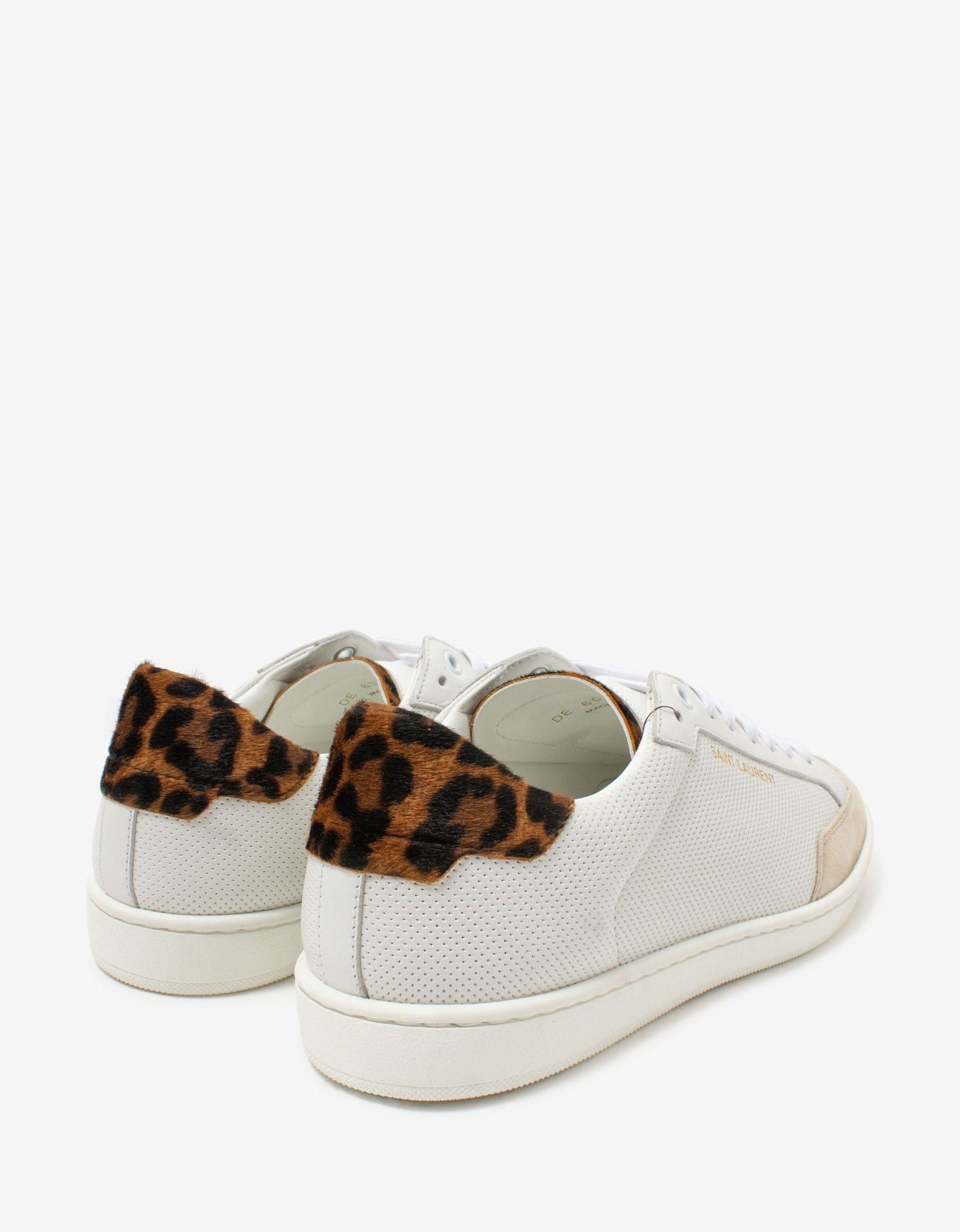Saint Laurent Paris Saint Laurent Court Classic White Perforated LeatherTrainers Size US 9 / EU 42 - 7 Thumbnail