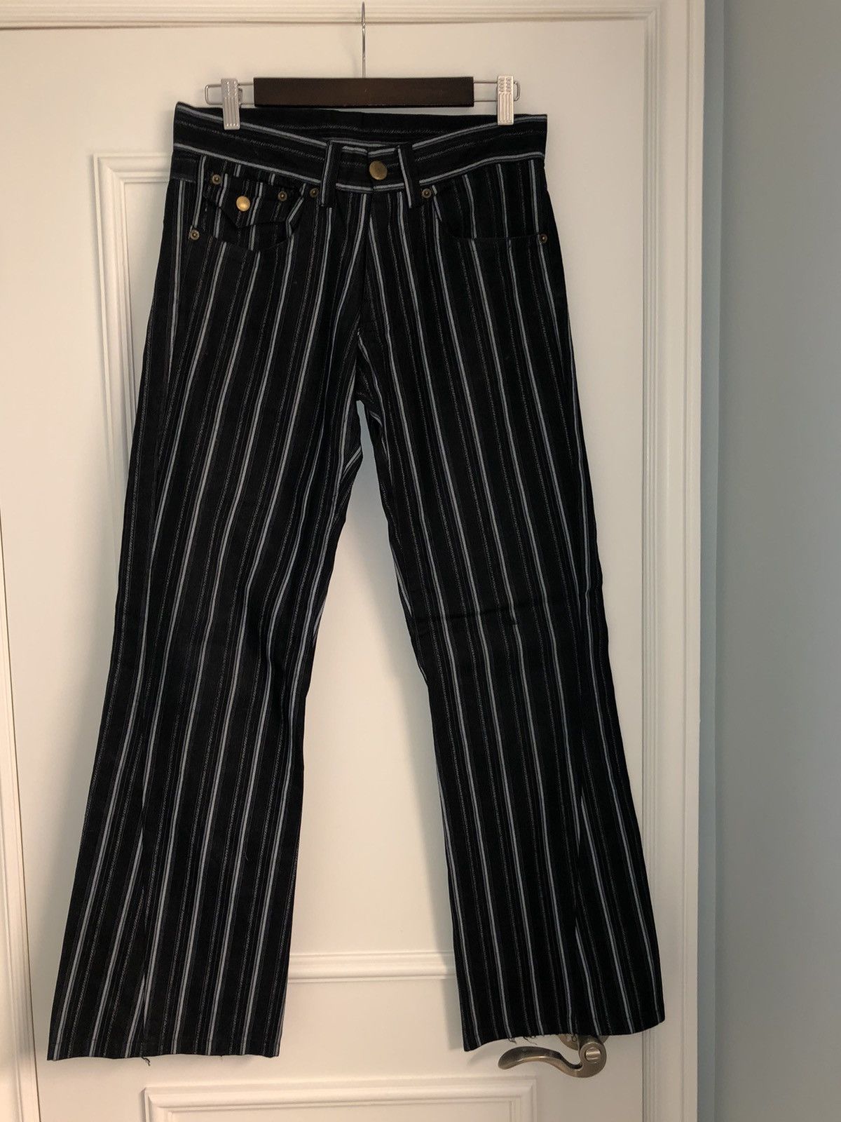 Tornado Mart Vintage Japanese Striped Flare Pants sz30 Size US 30 / EU 46 - 2 Thumbnail