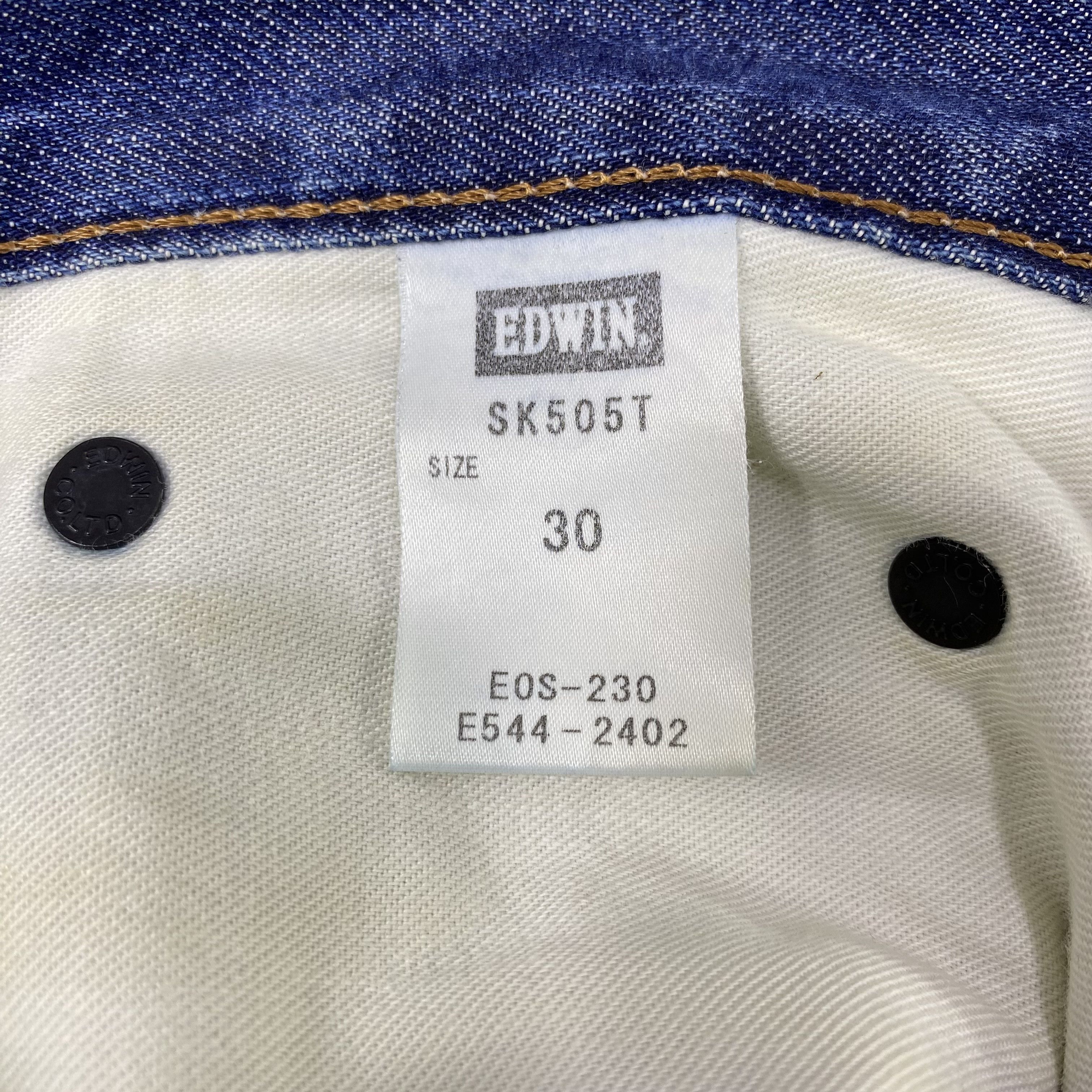 Edwin × Japanese Brand × Jean Edwin Sen denim selvedge jeans sk505t Denim-J1183 Size US 34 / EU 50 - 9 Thumbnail