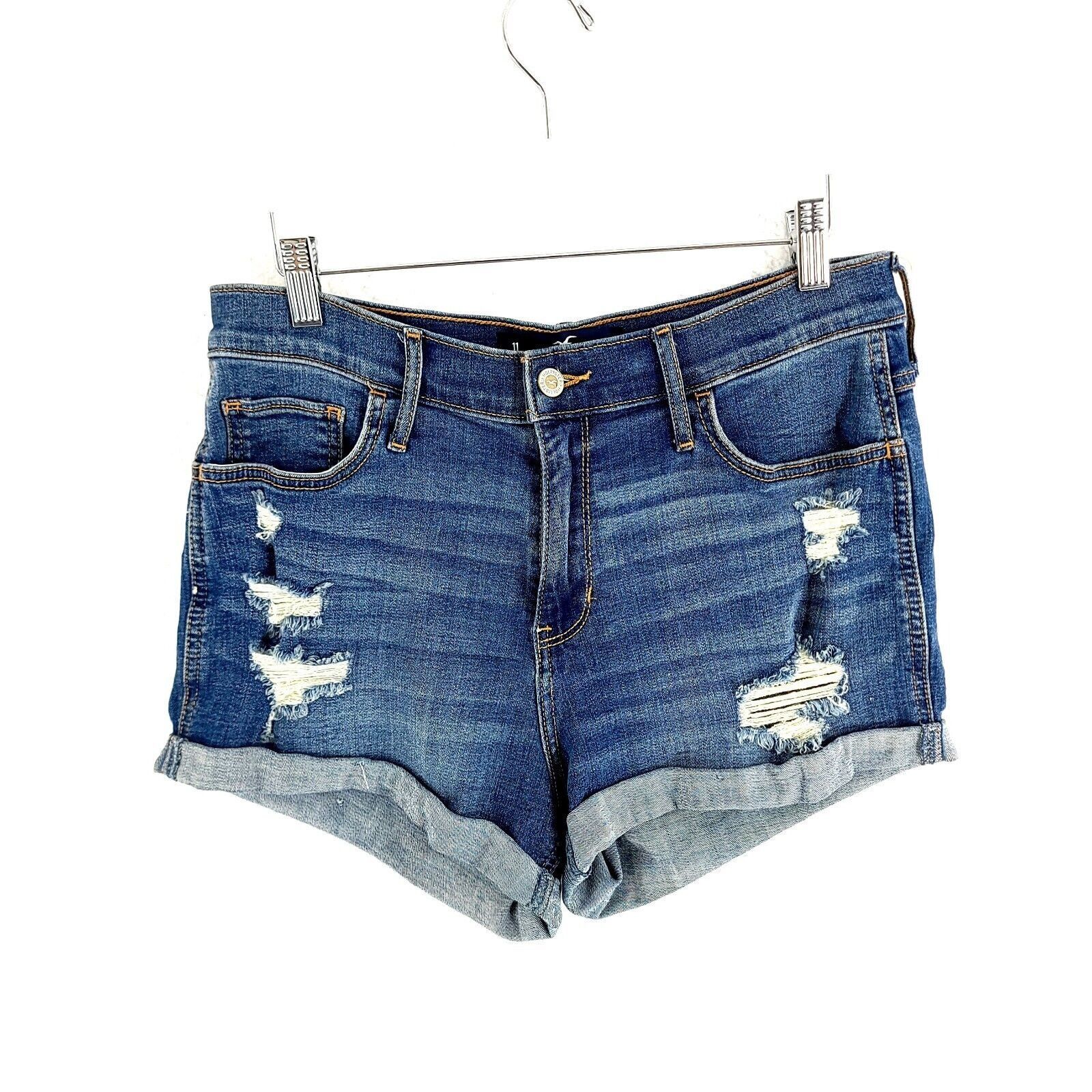 Hollister Hollister High Rise Short Advanced Stretch Denim Distressed Size 30" / US 8 / IT 44 - 1 Thumbnail