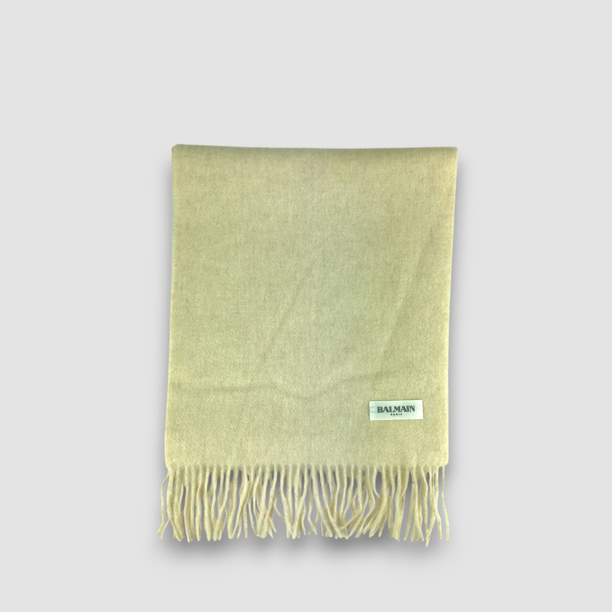 Japanese Brand Vintage Balmain Scarf Fringe Winter Christmas Wool Scarves Size ONE SIZE - 2 Thumbnail