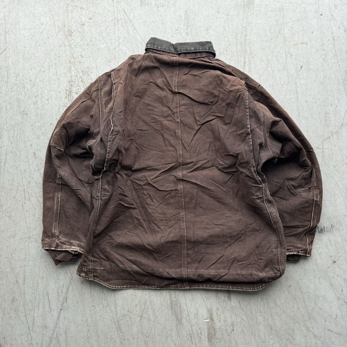 Carhartt × Vintage Carhartt Mocha Brown Distressed Faded Jacket Workwear Size US XL / EU 56 / 4 - 5 Thumbnail