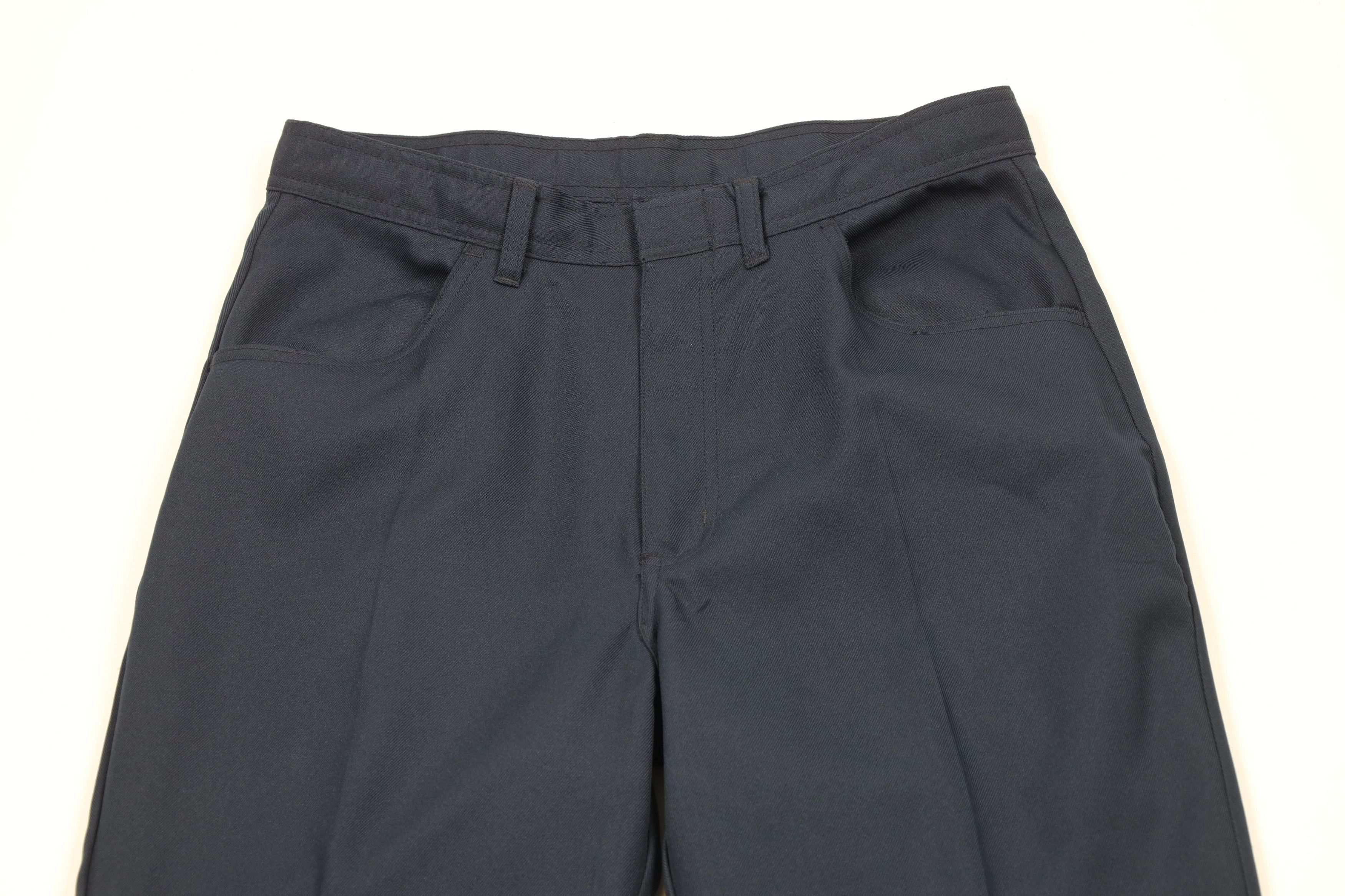 Vintage Vintage 90s Streetwear Flared Wide Leg Chino Pants Navy Blue Size US 30 / EU 46 - 2 Thumbnail