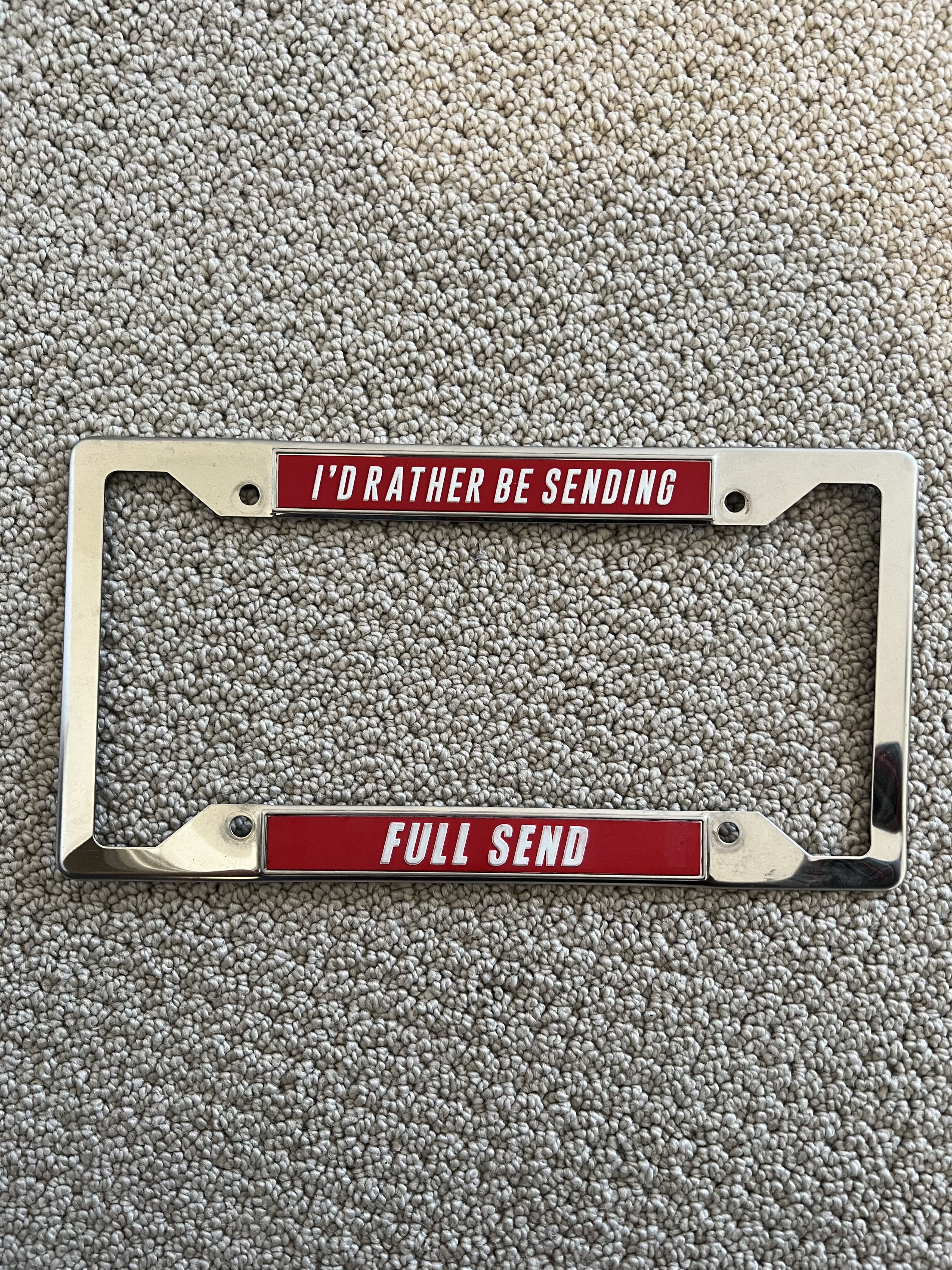 Full Send Full Send License Plate Frame Size ONE SIZE - 1 Preview