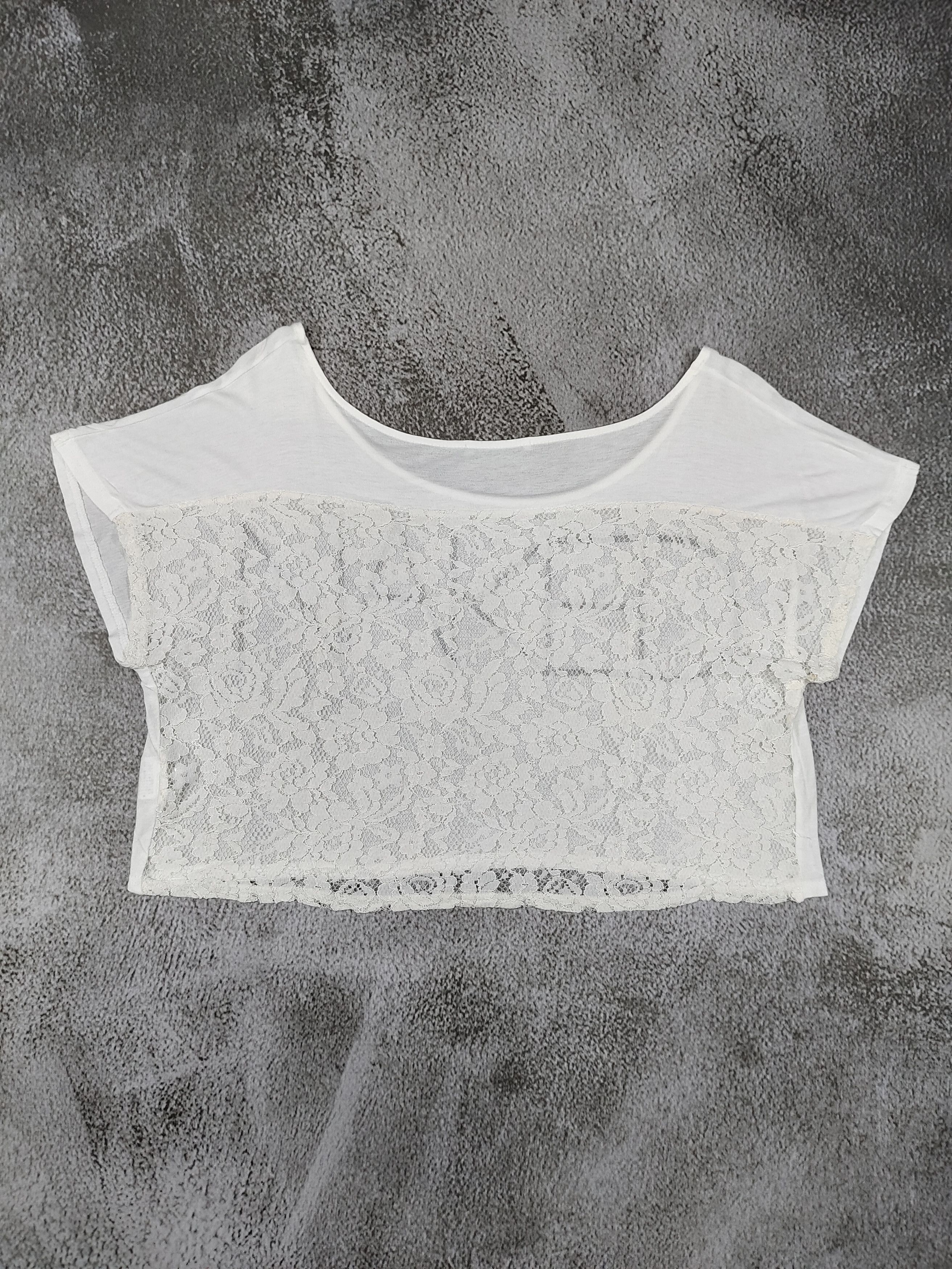 Japanese Brand 2000s Lip Service🇯🇵Hybrid Cropped Batwing "NAKED" Lace Top Size M / US 6-8 / IT 42-44 - 8 Thumbnail