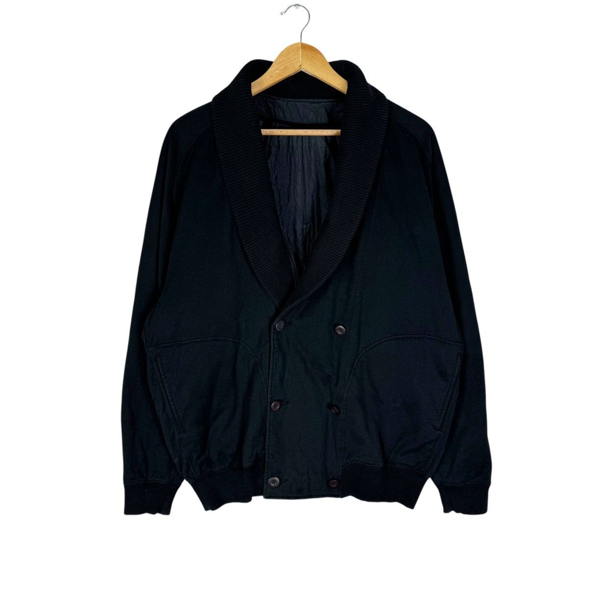 Issey Miyake 🔥MASTERPIECE!! 80s ISSEY MIYAKE SHAWL COLLAR STAFF JACKET Size US S / EU 44-46 / 1 - 4 Thumbnail
