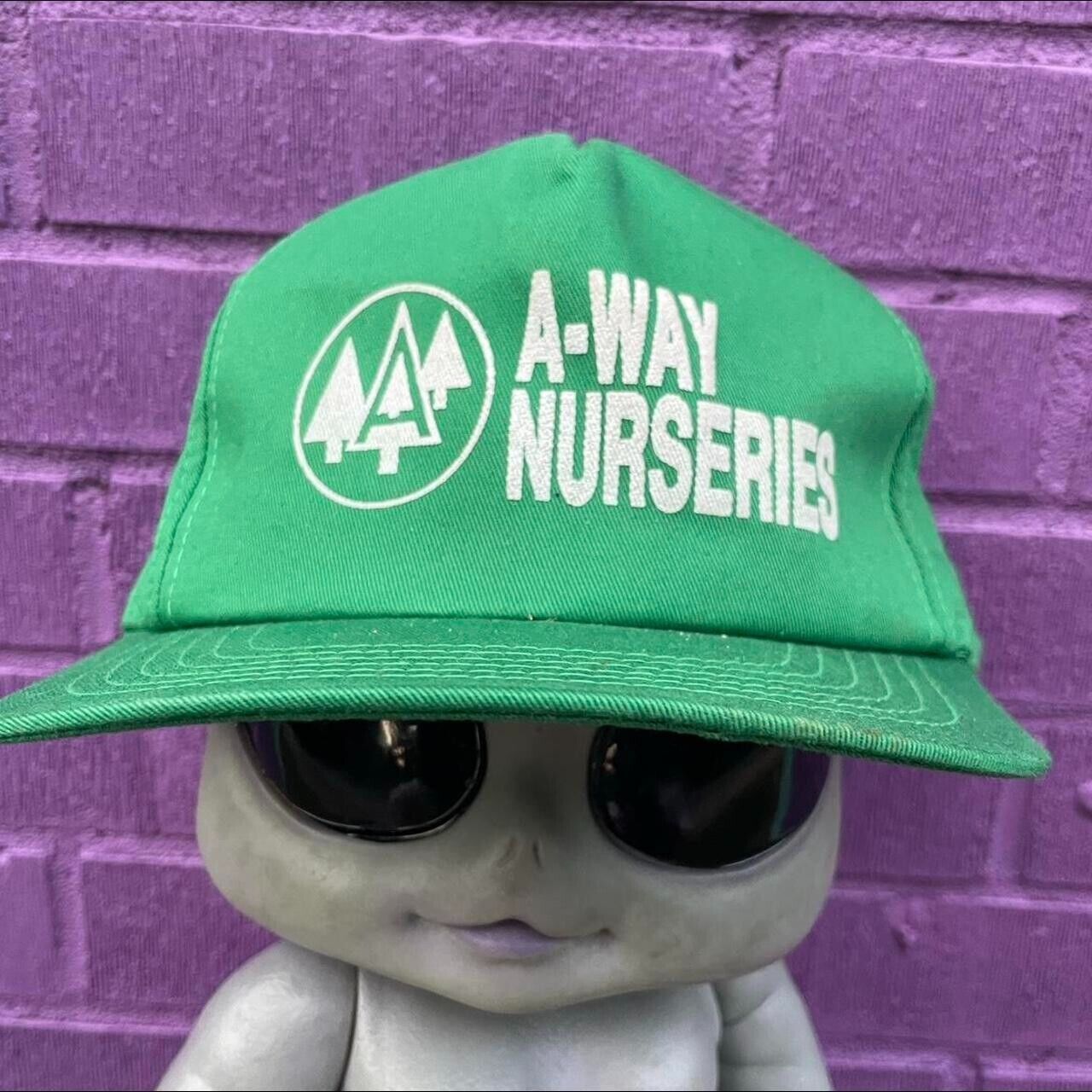 Vintage 90s Vintage Snapback Hat A-Way Nurseries Childcare 80s Retr Size ONE SIZE - 1 Thumbnail