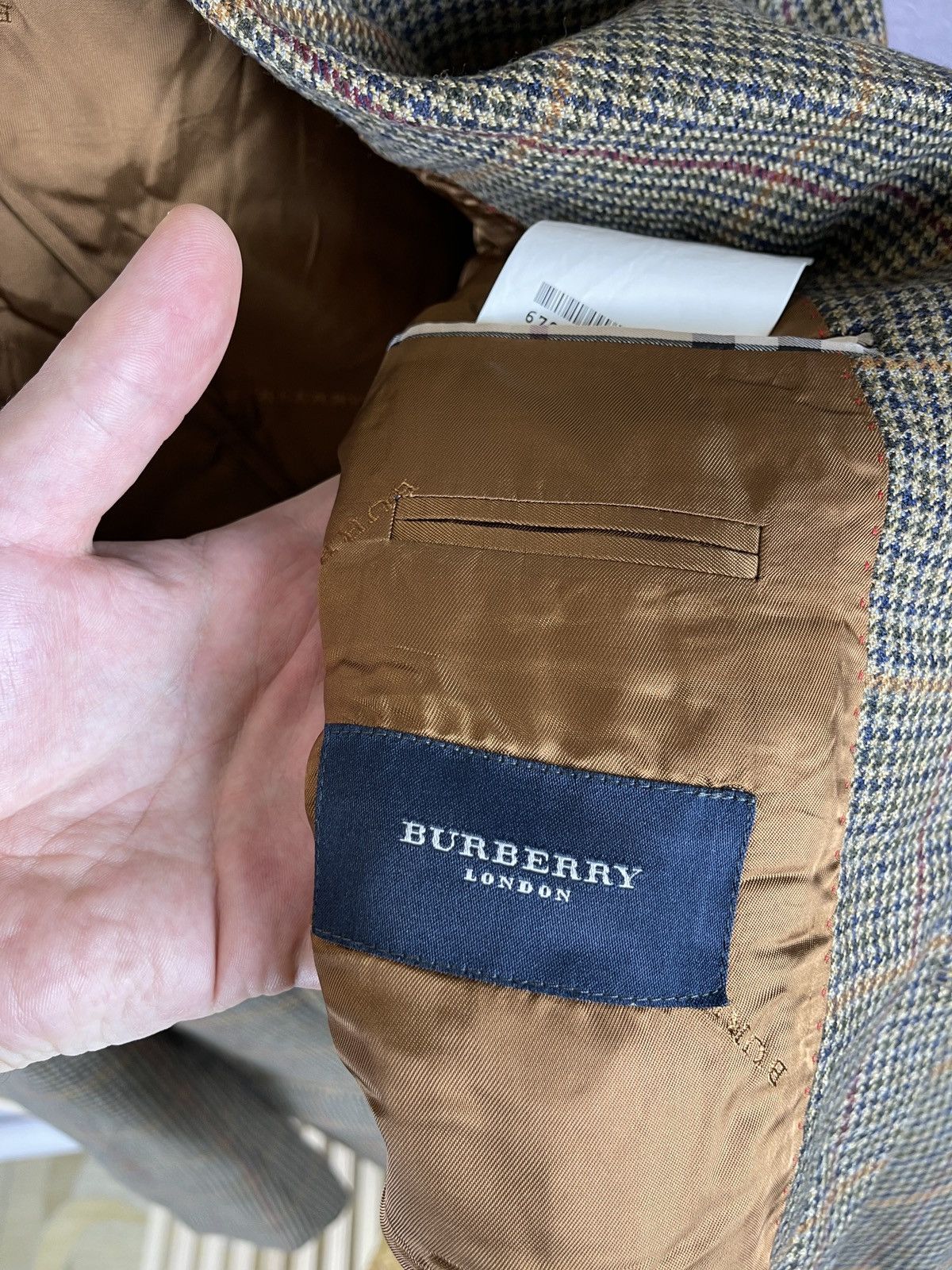 Burberry Burberry London luxury wool tweed Houndstooth blazer size 26 Size 46R - 15 Thumbnail