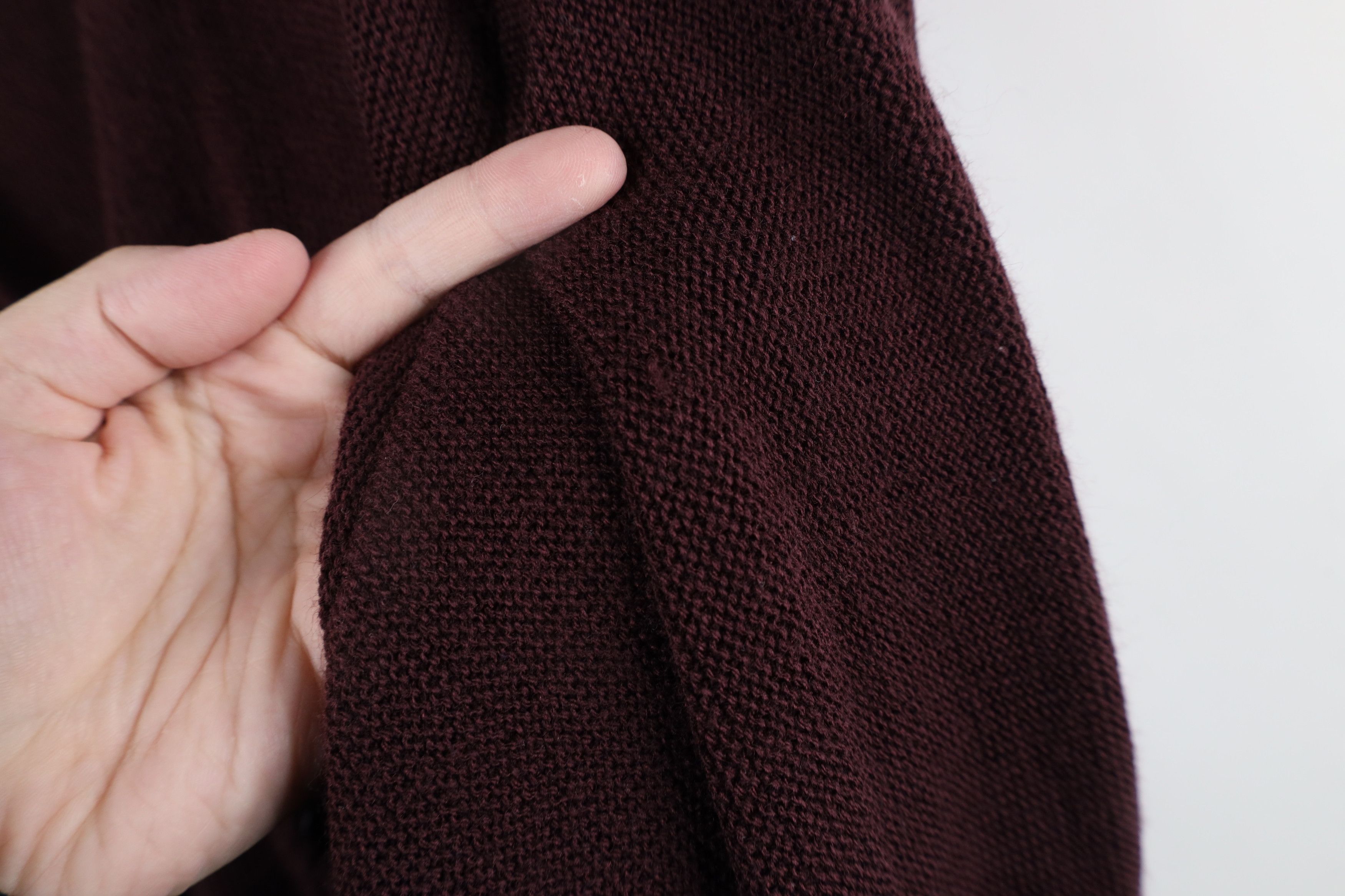 Vintage Vintage 90s Streetwear Knit Button Cardigan Sweater Maroon Size US XXL / EU 58 / 5 - 6 Thumbnail
