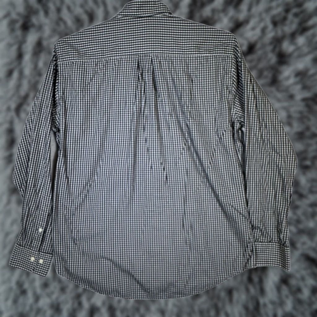 Peter Millar Peter Millar Shirt Mens Large Black Gingham Button-Down Jack Daniel's Old No 7 Embroidered Chest Pocket Wool/Cotton Silk Blend Vintage? No Size US L / EU 52-54 / 3 - 1 Thumbnail