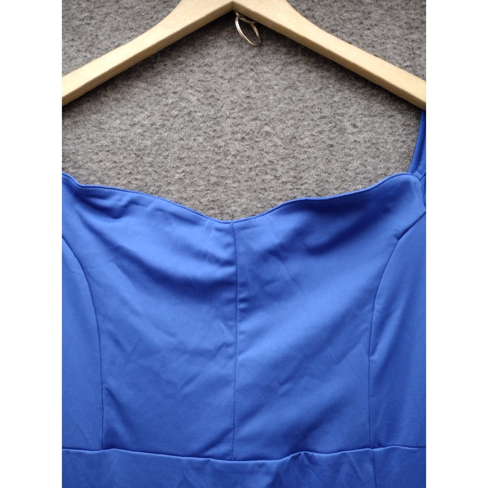 Vintage Royal Blue Off the Shoulder Bridesmaids Women's Dress 2XL Size 2X Plus Blue Off the shoulder Bridesmaids Dress Womens Royal Blue 2XL Mens? Size XXL / US 16-18 / IT 52-54 - 3 Thumbnail