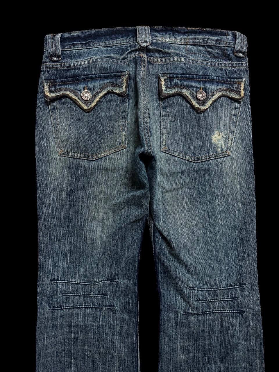Japanese Brand FLARE Vintage 90s 🇯🇵 Edge Rupert Mudwash Distressed Sick Jean Size US 31 - 14 Thumbnail