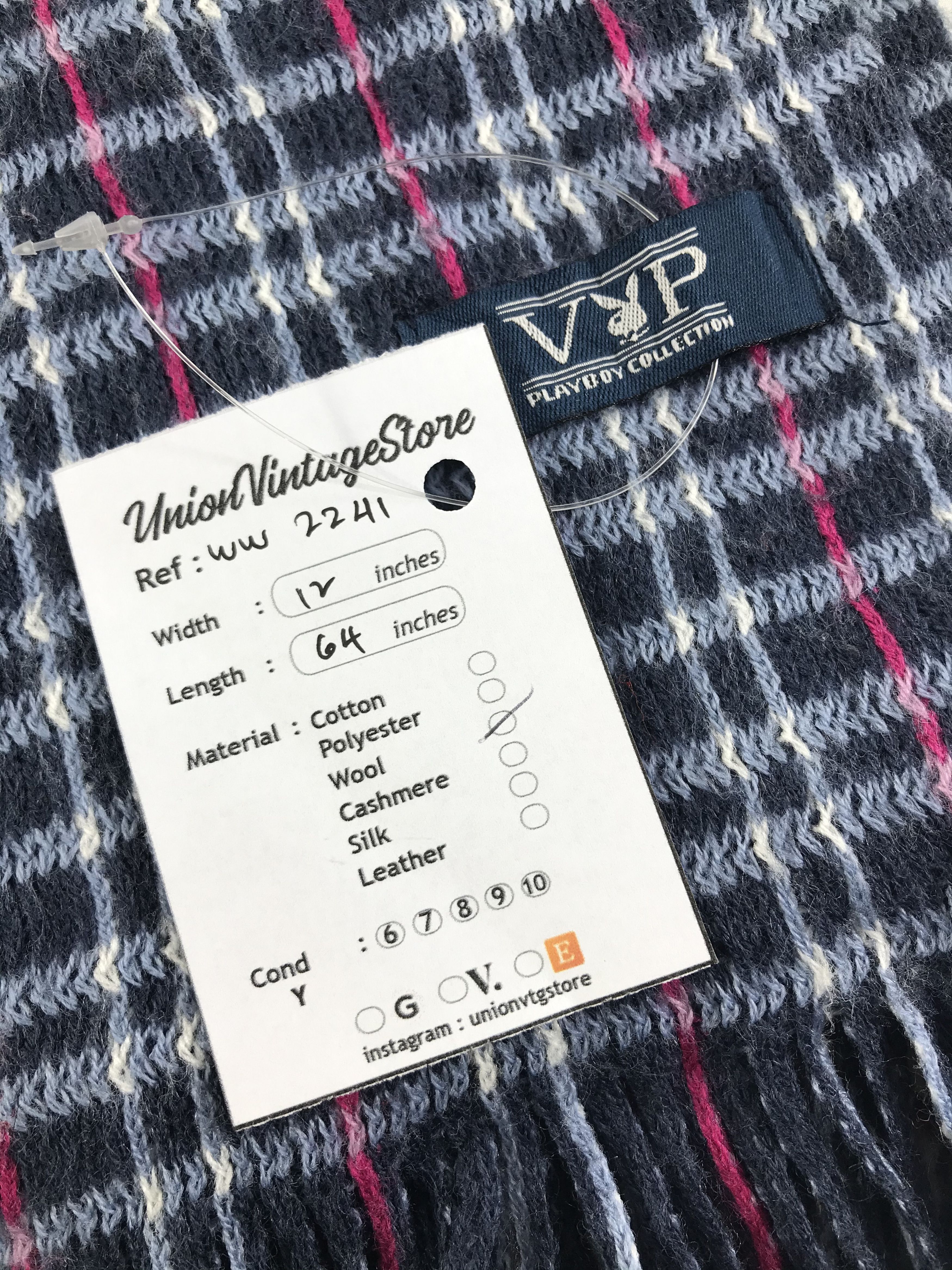 Playboy × Vintage Playboy Scarf / Muffler / Neckwear - WW2241 Size ONE SIZE - 4 Thumbnail