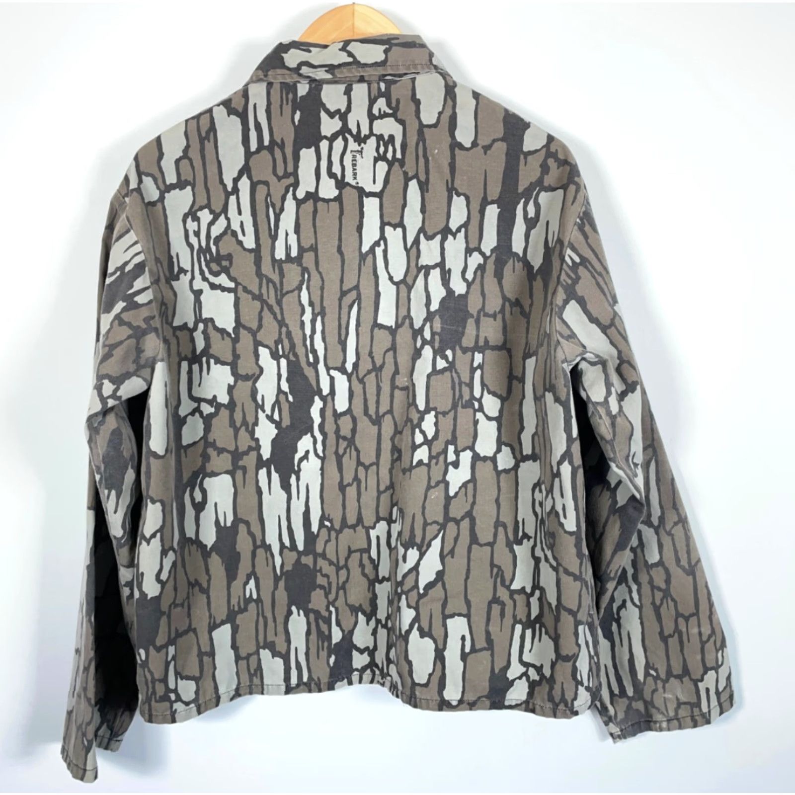 Vintage VINTAGE Trebark Camouflage Shirt Jacket Men's Large Camouflage Cotton Polyester VTG Regular Unlined Pockets Button-Up Twill 80s - Mens Size US L / EU 52-54 / 3 - 2 Thumbnail