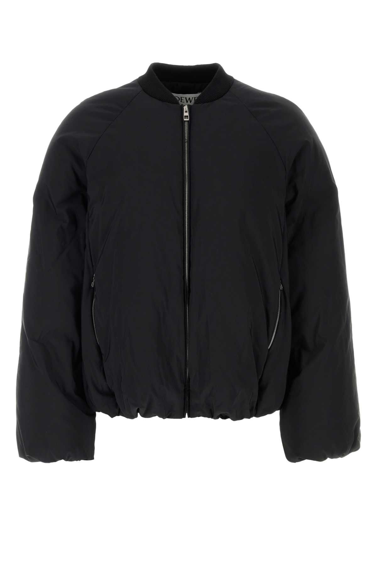 image of Loewe Black Cotton Blend Padded Jacket, Men's (Size Large)