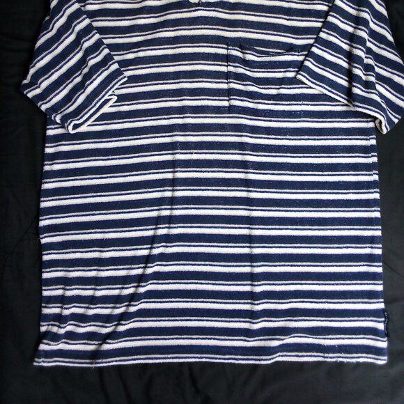 Other Vintage On The Brink Stripe Terry Cloth Polo Shirt Size US L / EU 52-54 / 3 - 3 Thumbnail