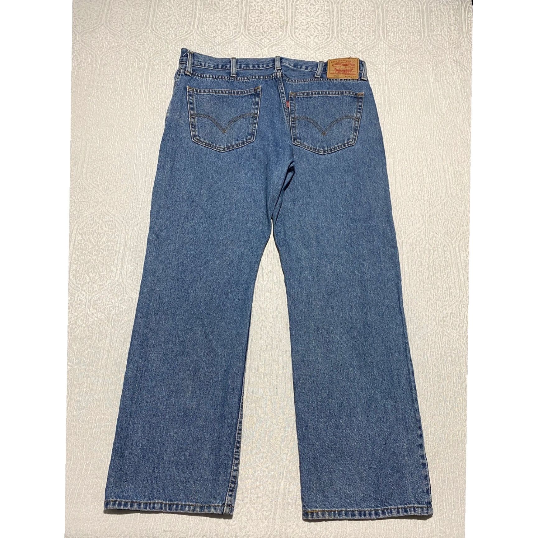 Levi's Levi's 505 Jeans Mens Regular Straight Fit 38x30 Blue Denim Classic Size US 38 / EU 54 - 2 Thumbnail