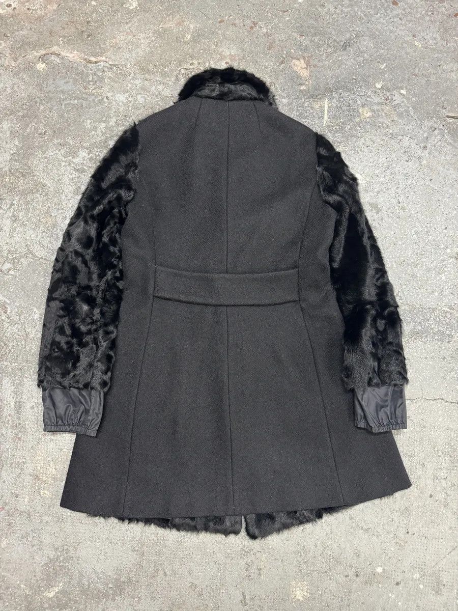 Miu Miu 2000s MiuMiu Black Goat Fur Coat Hybrid Nylon Buttoned Coat Size M / US 6-8 / IT 42-44 - 12 Thumbnail