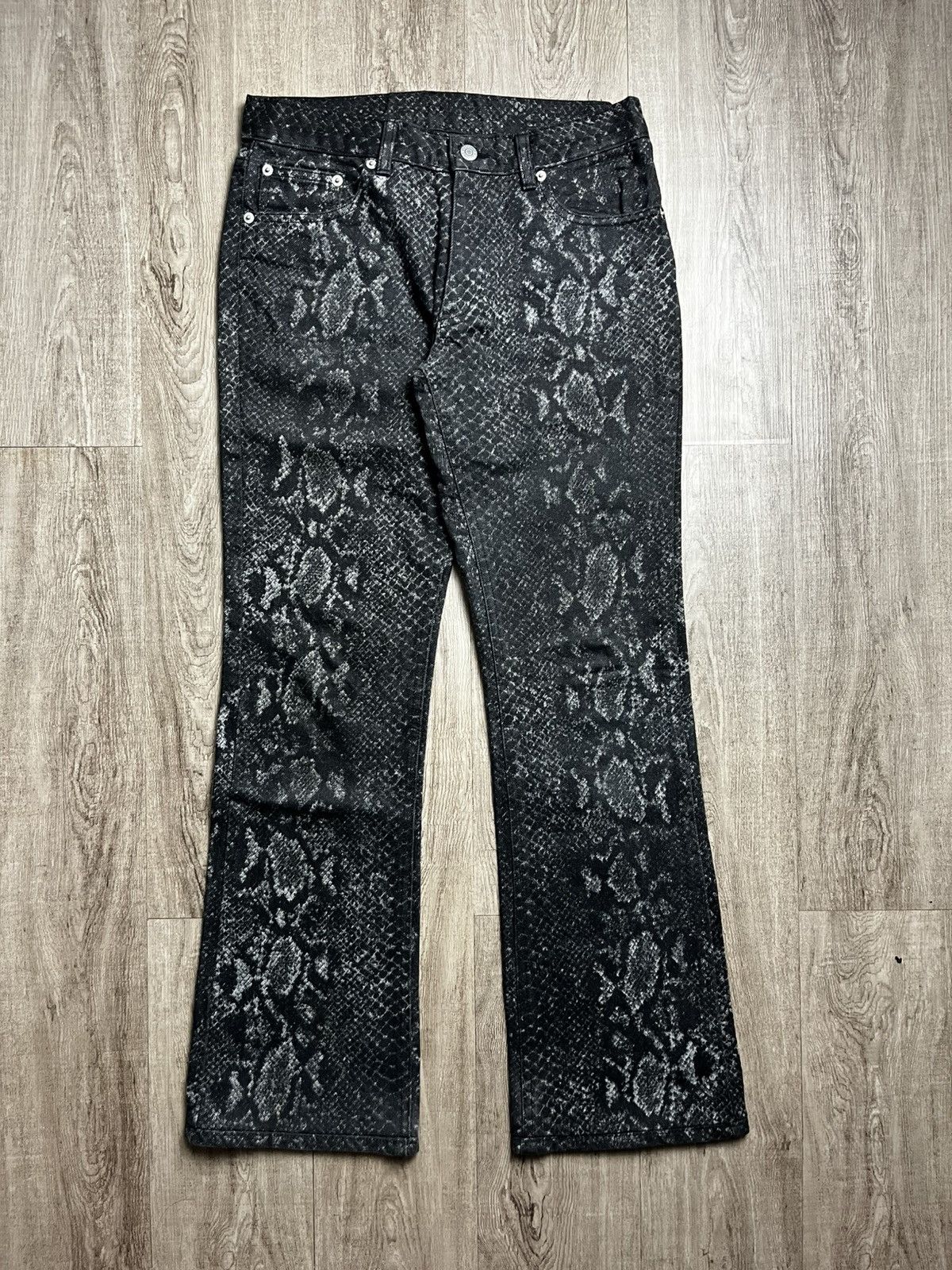 Japanese Brand × Rockstar Games Snake pattern boot cut jeans Size US 30 / EU 46 - 1 Thumbnail