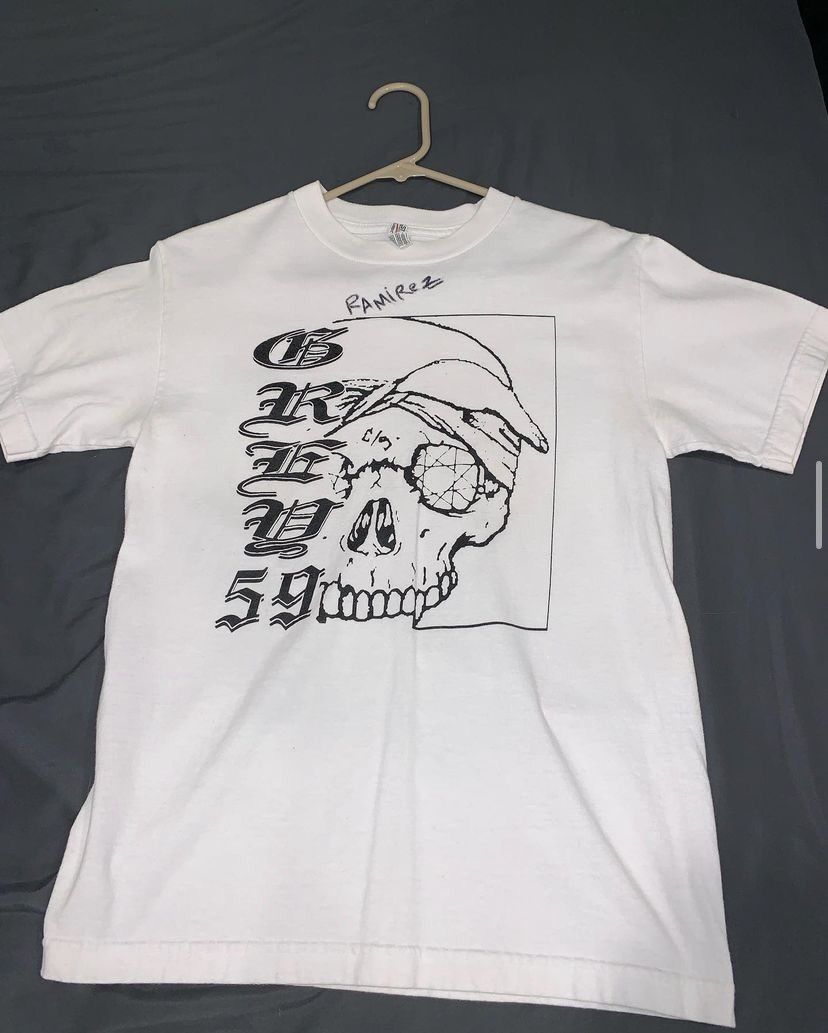 image of G59 Records G59 Skull Tee in White, Men's (Size Small)