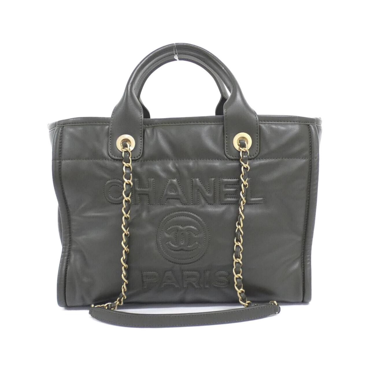 Chanel Chanel Deauville Line Calf Bag Leather Tote Bag AS3257 DUTY FREE for USA