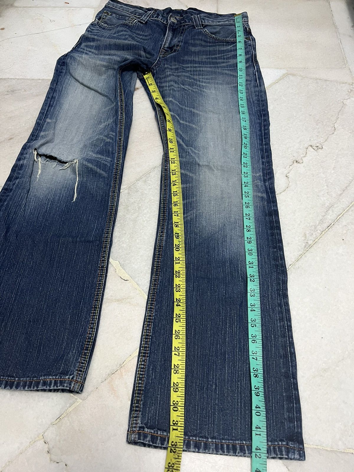 Edwin × Japanese Brand VTG EDWIN DISTRESSED FLARE JEANS VERY RARE Size US 32 / EU 48 - 14 Thumbnail