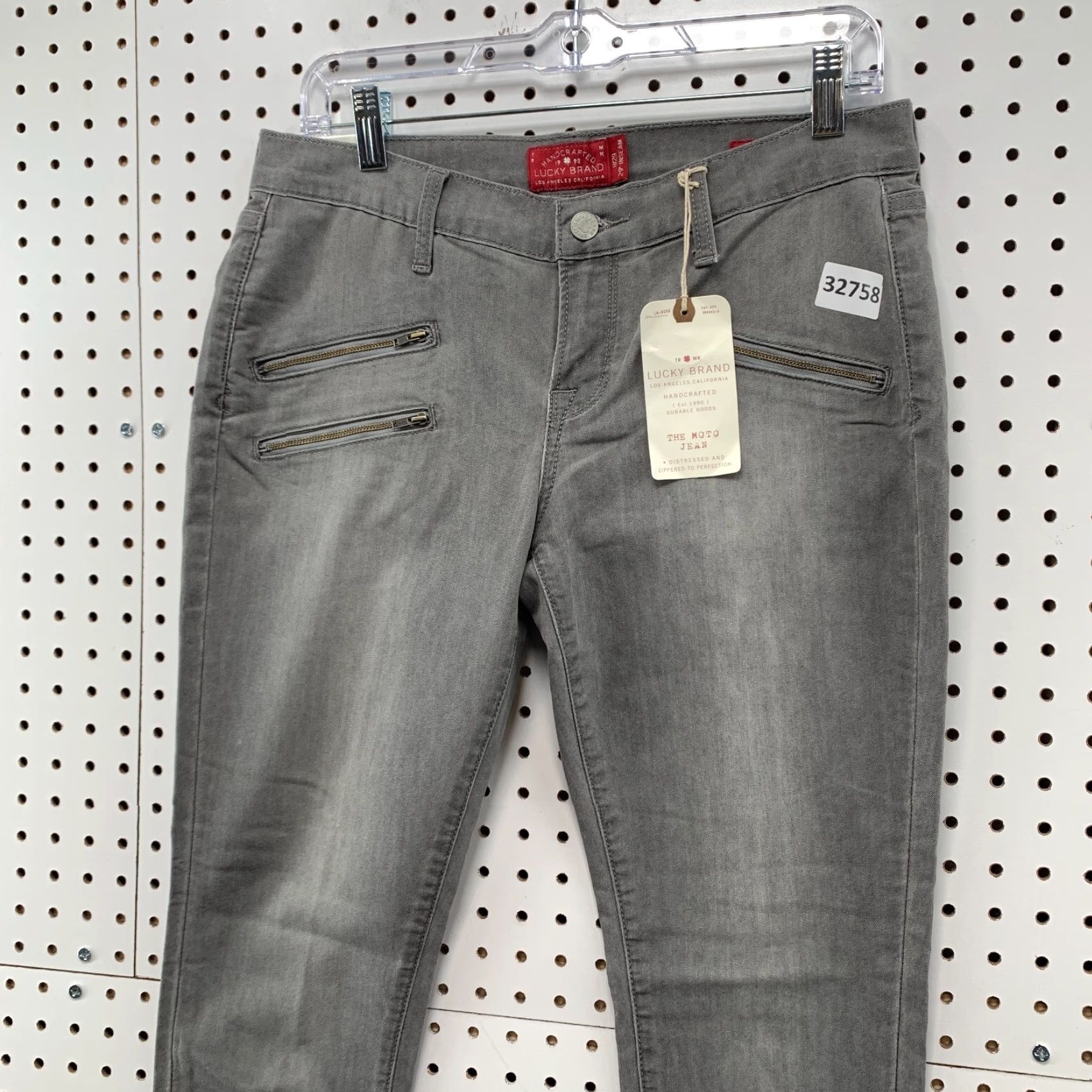 Lucky Brand Lucky Brand MOTO Jeans Womens Size 29 Regular 30x29 Gray Skinny Denim 90s Style Girls Womens Size 29" - 4 Thumbnail