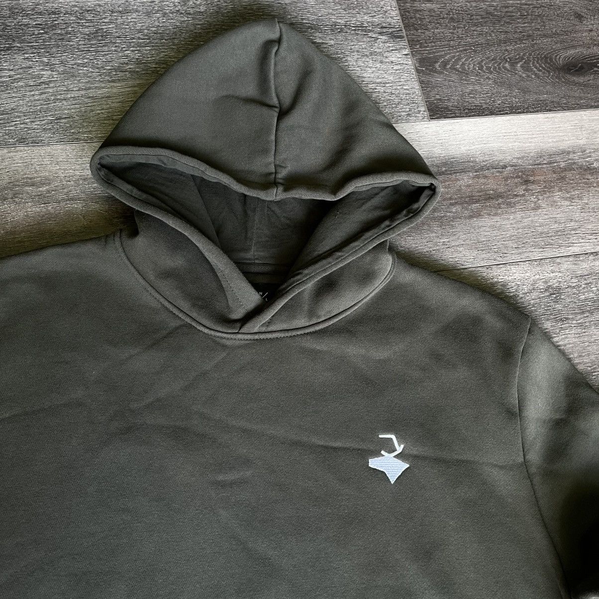 Other Rein Love Clothing Icon Embroidered Logo Hoodie Khaki White Size US XL / EU 56 / 4 - 9 Thumbnail