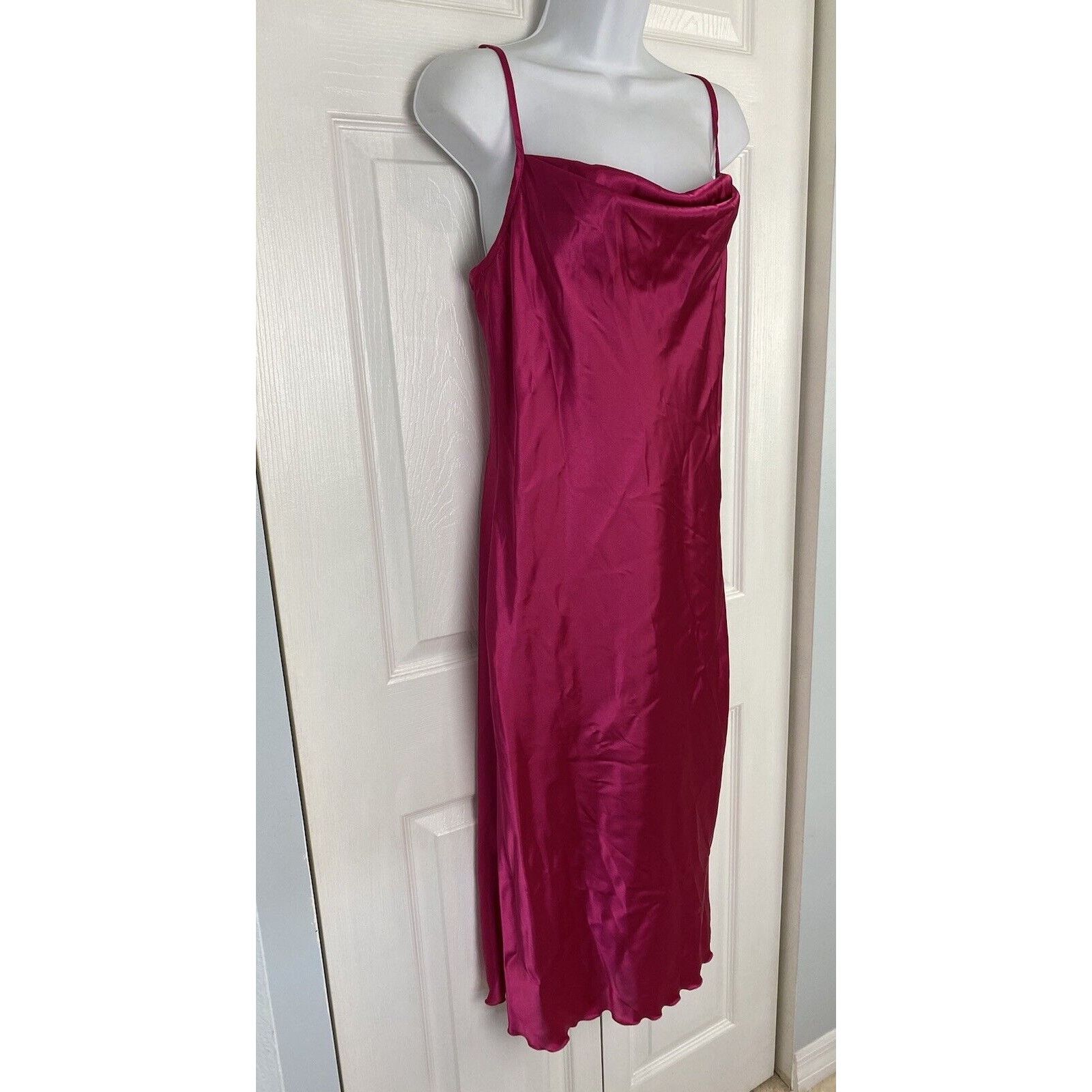 Bebe NWT BEBE Pink Slip Cowl Neck Adjustable Strap Midi Dress Size M / US 6-8 / IT 42-44 - 4 Thumbnail